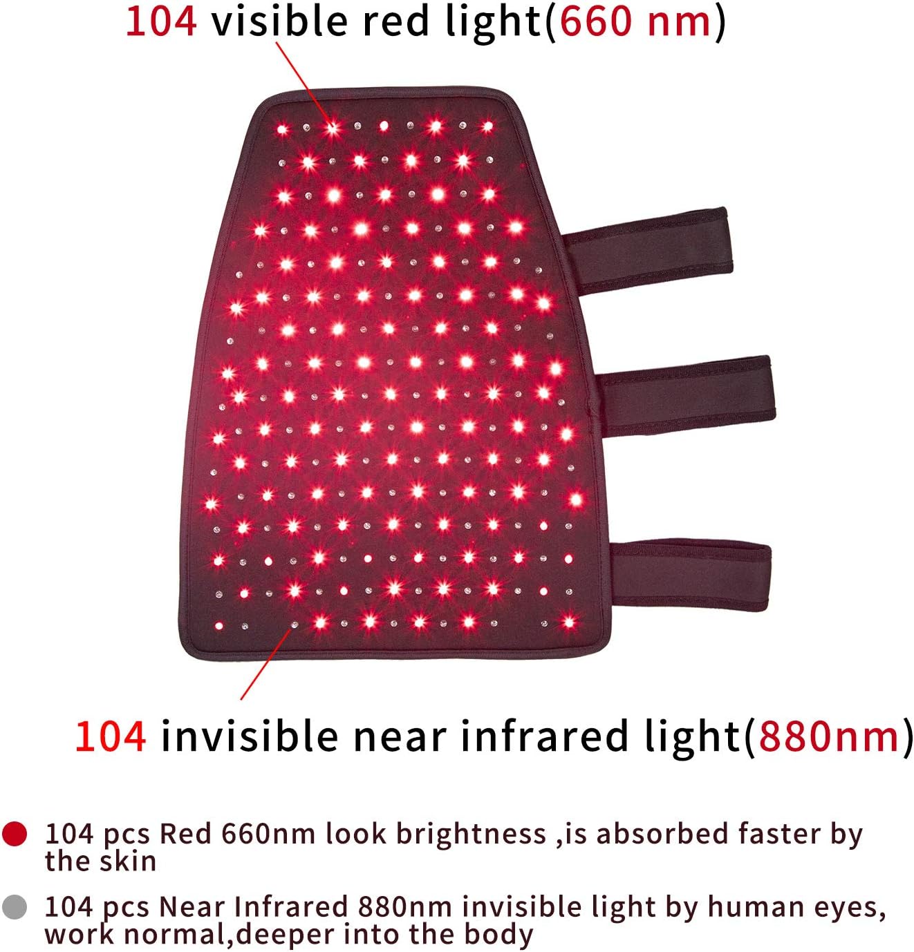 DGXINJUN Red Light Therapy Device for Body Calf Arm Pain Relief Near Infrared Light Therapy 850nm LED Muscle Wrap for Leg Home Use Nerve Damage Deep