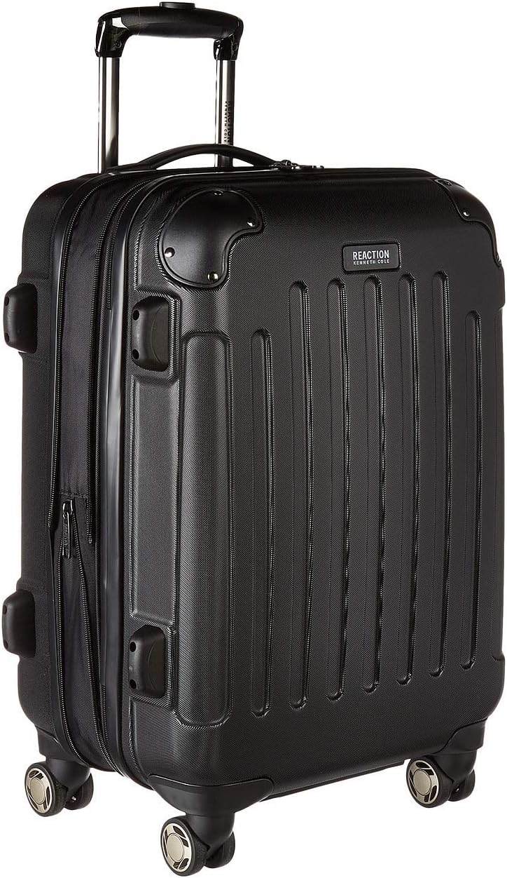 Kenneth Cole REACTION Renegade Luggage Expandable 8-Wheel Spinner Lightweight Hardside Suitcase, Champagne, 20-Inch Carry On