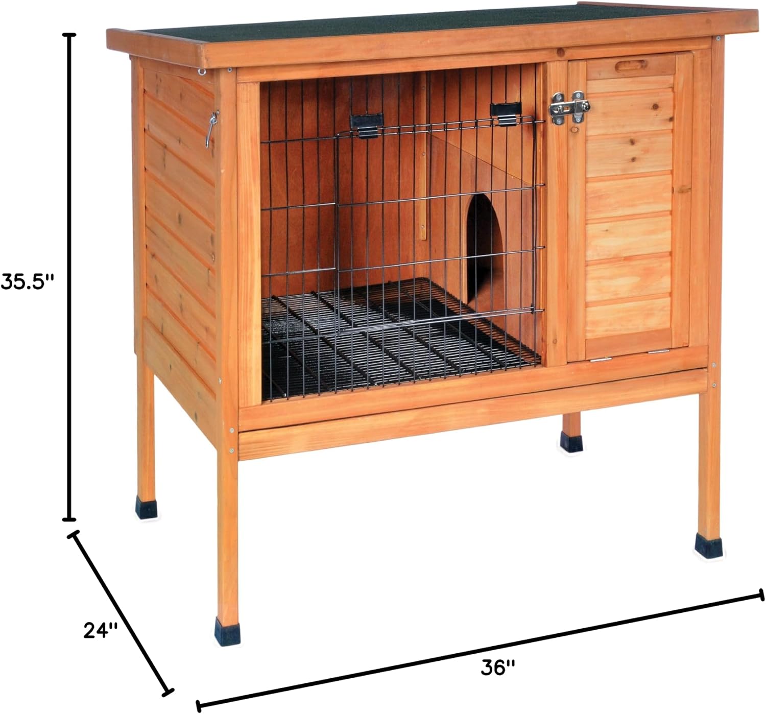 Prevue Hendryx Prevue Pet Products Small 460 Rabbit Hutch, Stained Wood