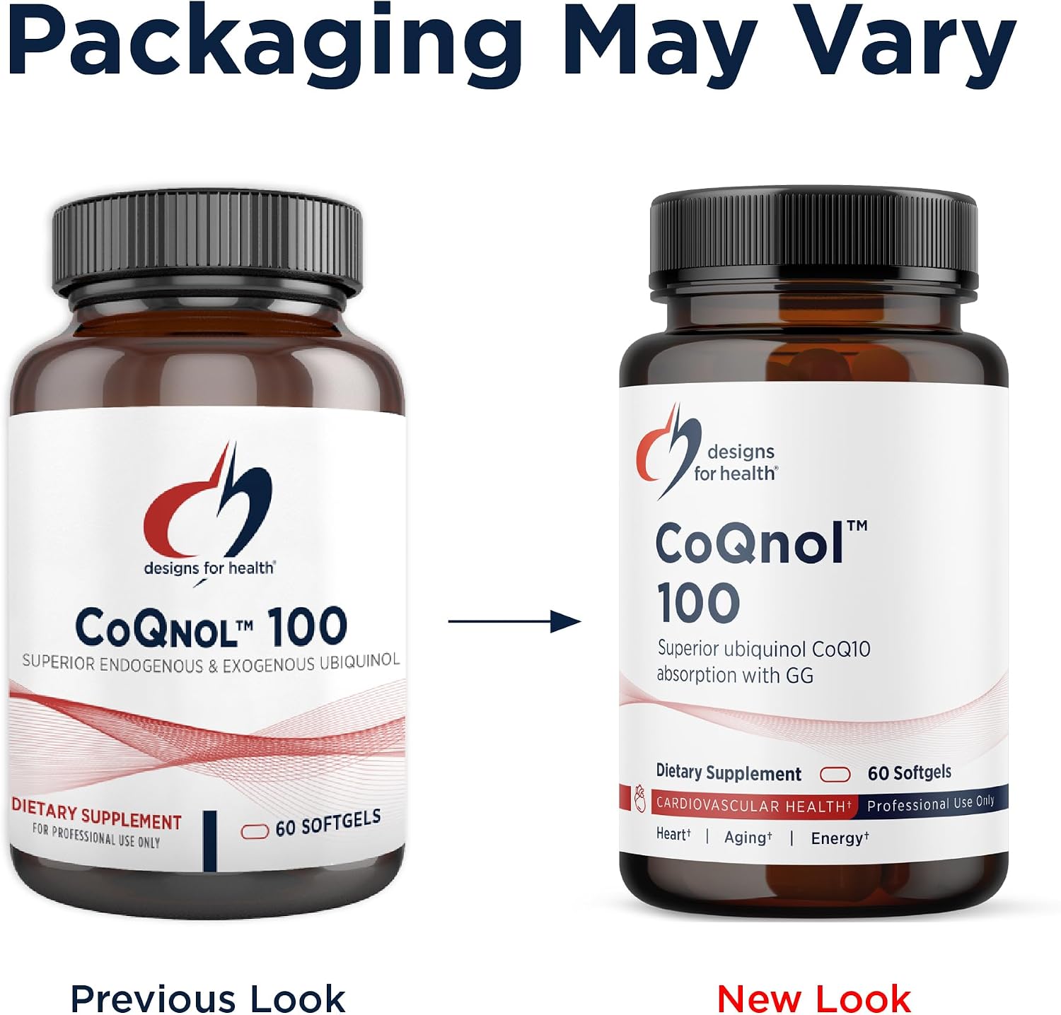Designs for Health CoQnol 100mg - CoQ10 Ubiquinol with Superior Bioavailability + Exclusive Absorption Technology - Double CoenzymeQ10 Boost with GG