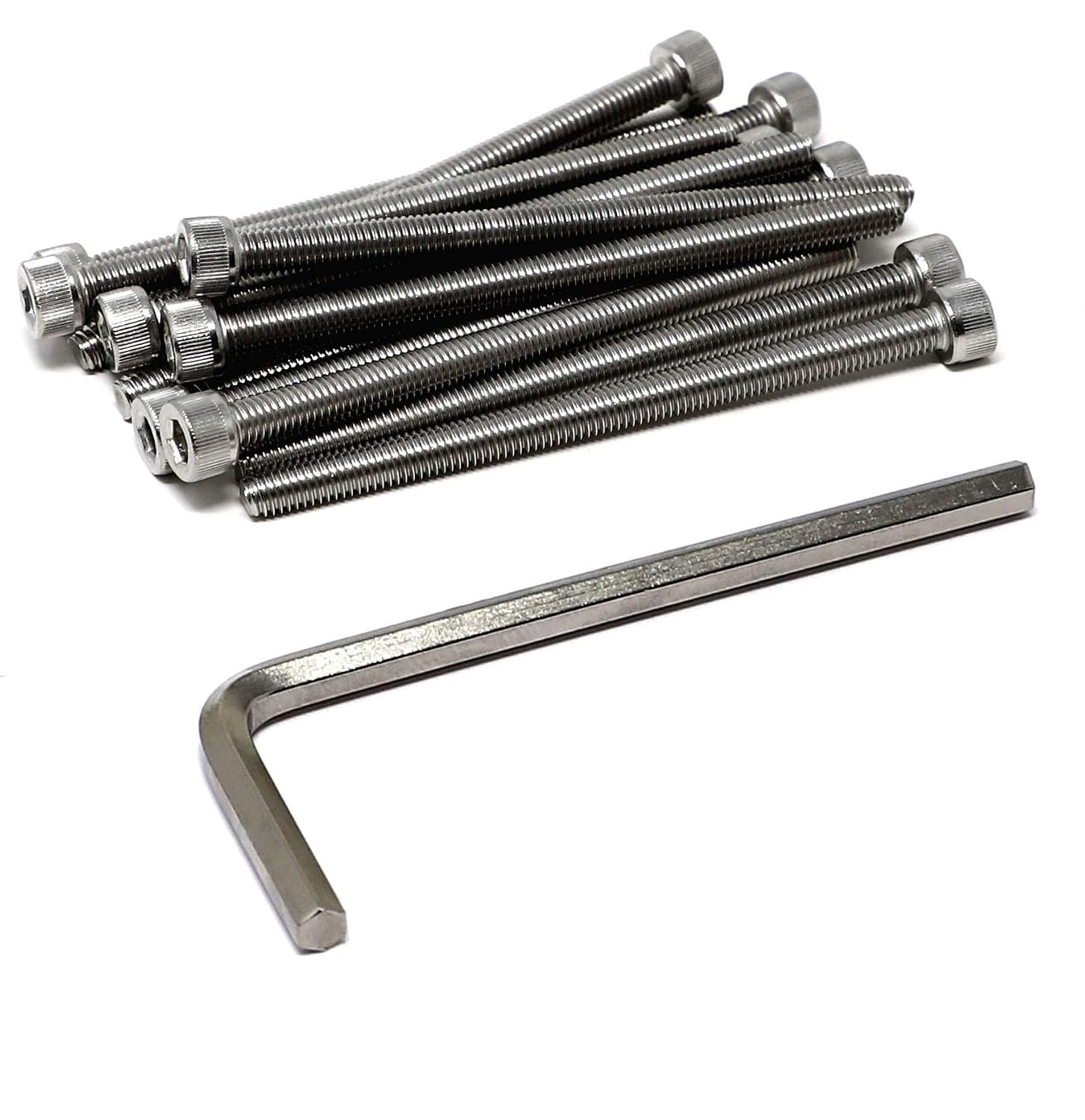 iexcell 20 Pcs M8 x 30/35/40/45/50 mm Stainless Steel 304 Hex Socket Head Cap Screws Bolts Assortment, Fully Threaded