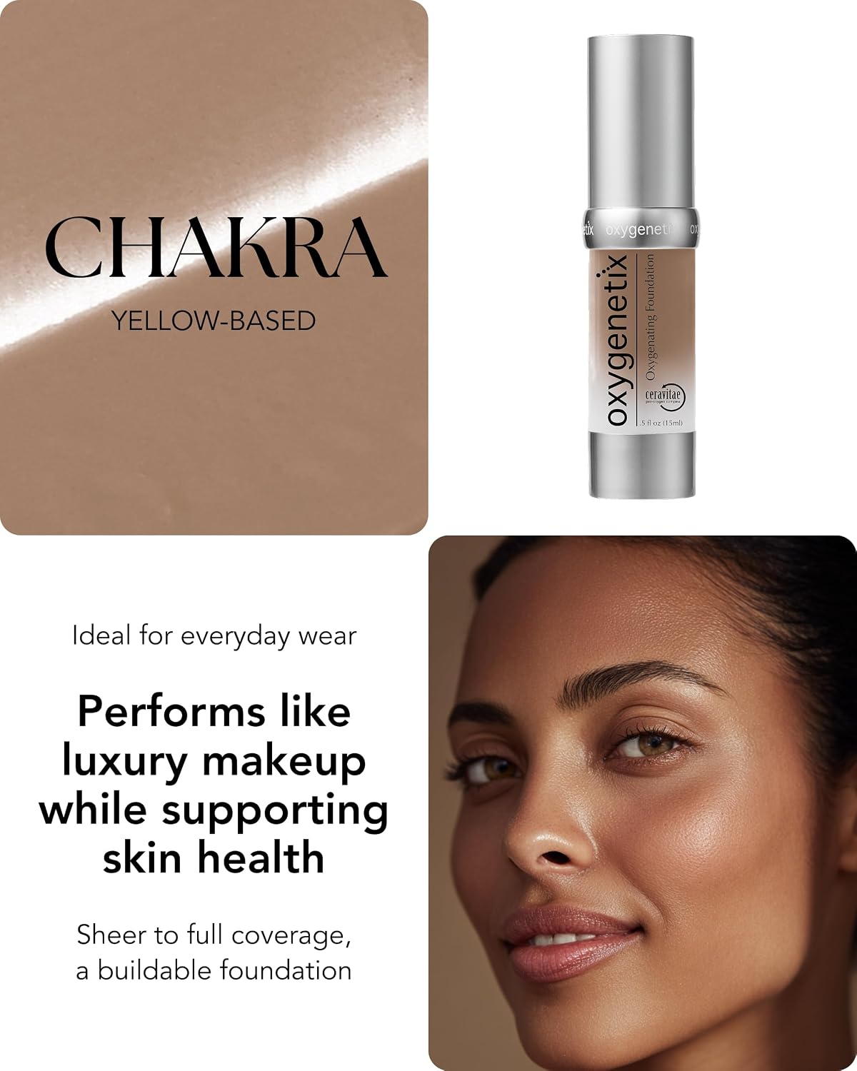 Oxygenetix Oxygenating Foundation – Pearl | Breathable Makeup, Buildable Coverage with Weightless Feel, Longwear Foundation, Safe for Sensitive or Laser-Treated Skin