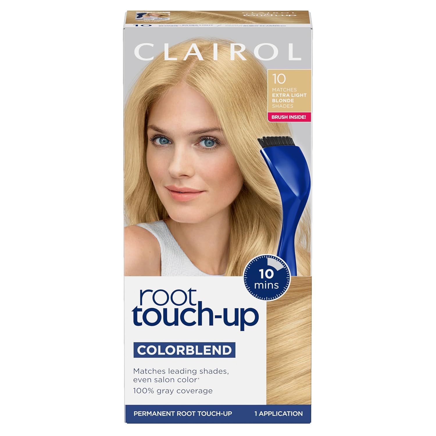 Clairol Root Touch Up Permanent Hair Dye, 6 Light Brown, Pack of 2