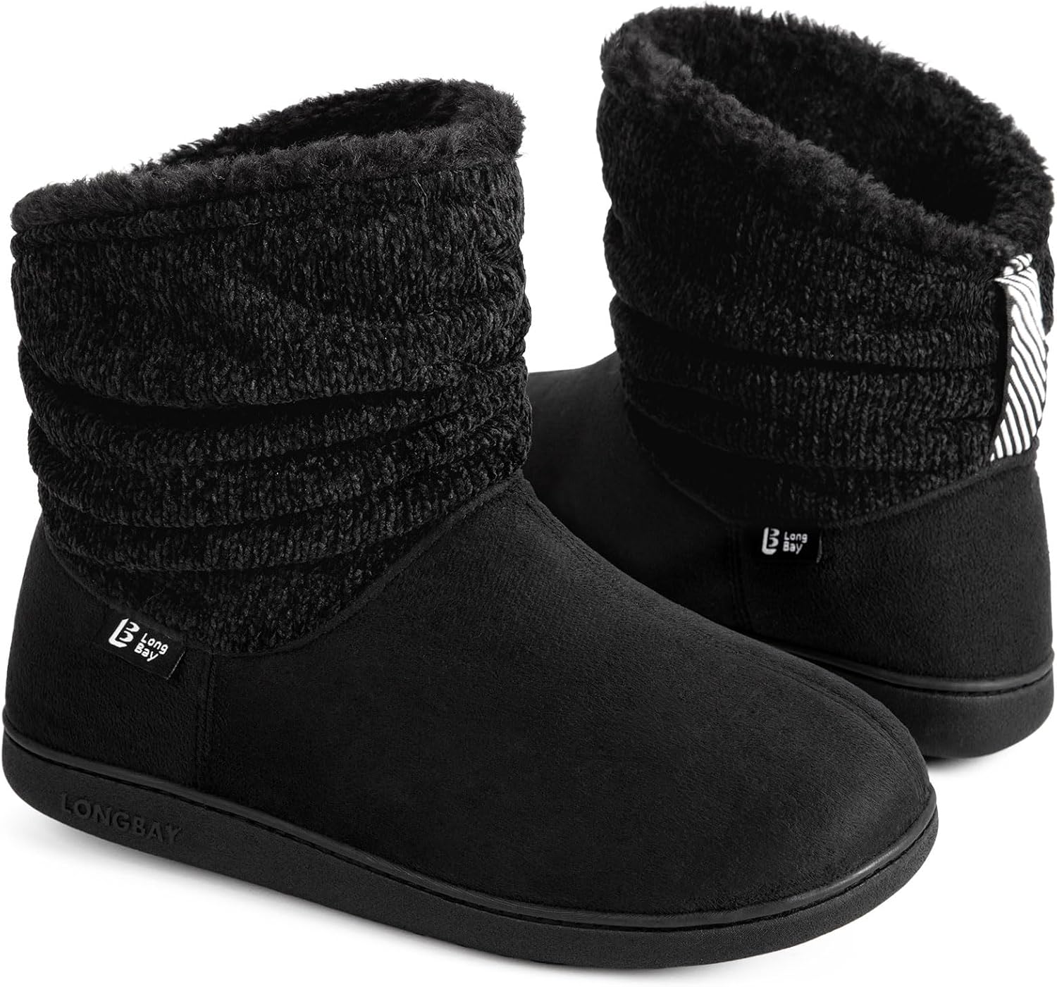LongBay Slippers Boots for Women Warm Winter Fuzzy Bootie House Shoes Gifts
