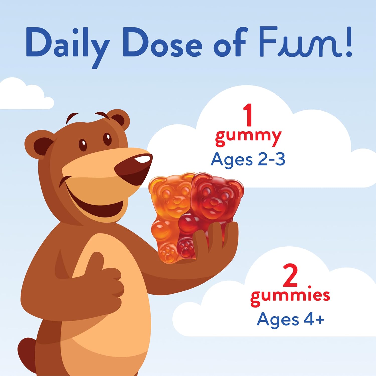 L'il Critters Kids Multivitamin Gummies | 70 Count | with Vitamins A, B, C, D
