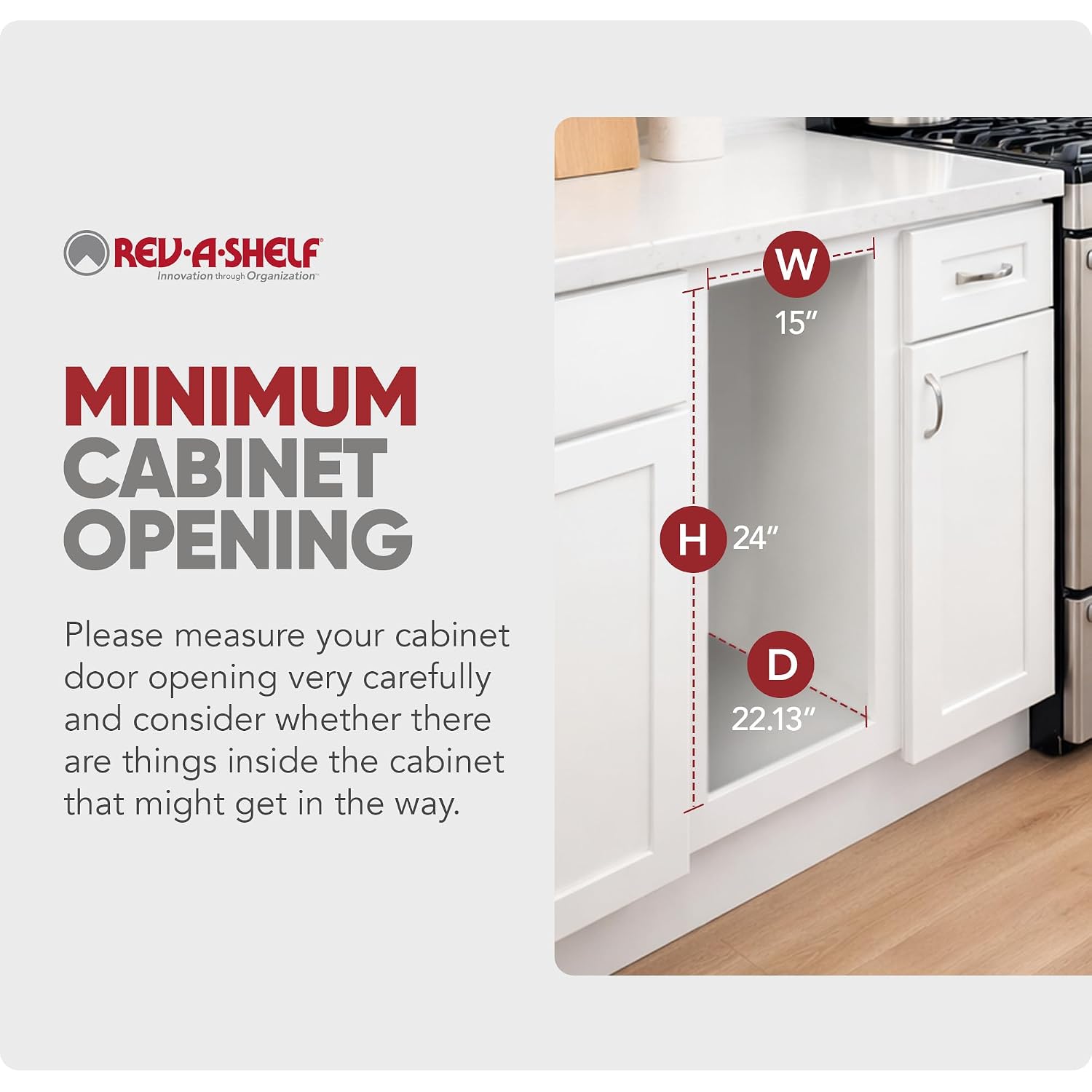Rev-A-Shelf Double Pullout Trash Can w/Soft-Close Slides, 14.5" Min Opening | Large Capacity Garbage/ Recycling Bins for Full Height Kitchen Cabinets, Heavy Gauge Wire Construction, 53WC-2150SCDM-217