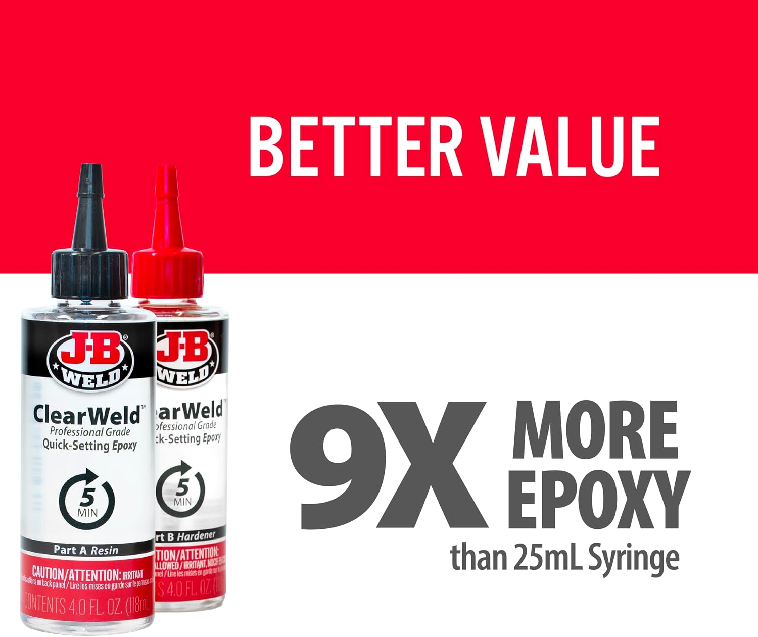 J-B Weld Pro Size ClearWeld 5 Minute Set Epoxy