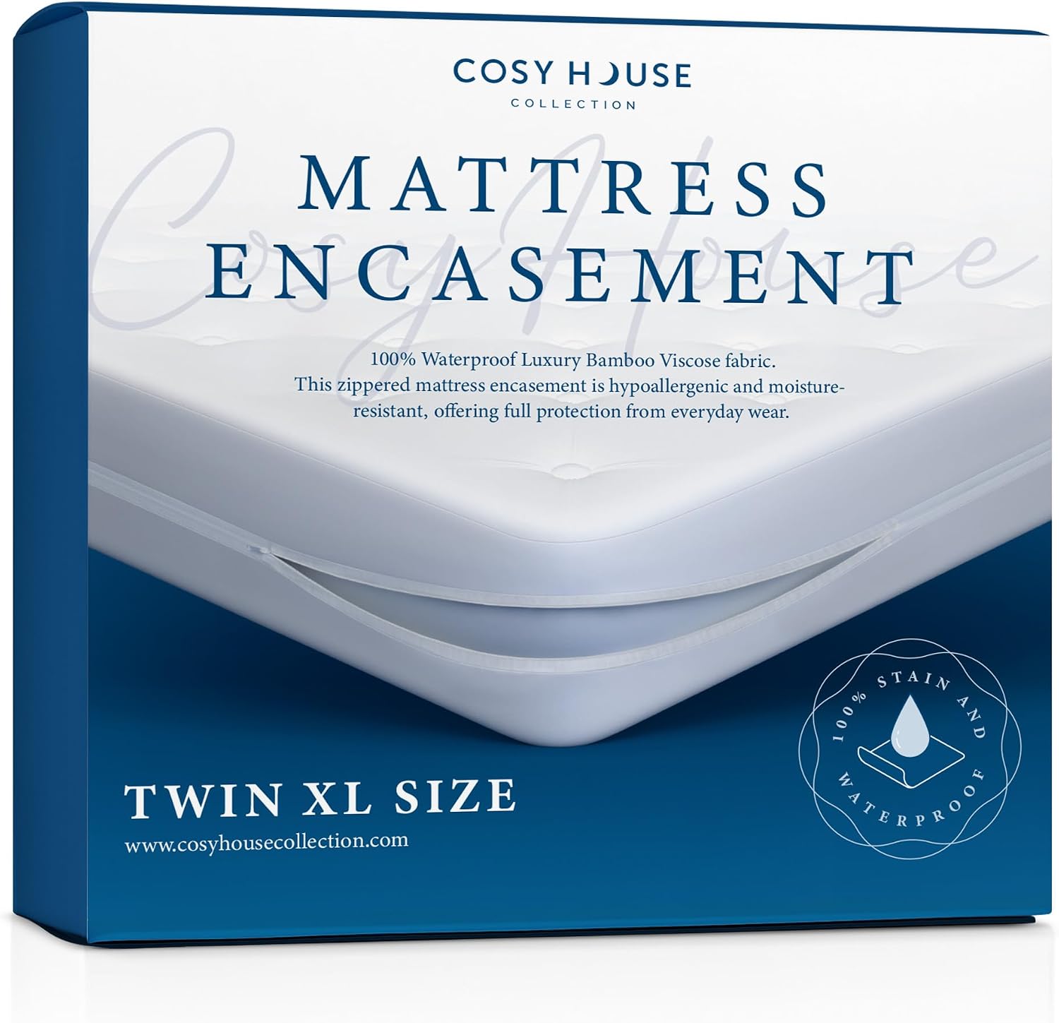 Cosy House Collection Luxury Zippered Mattress Encasement