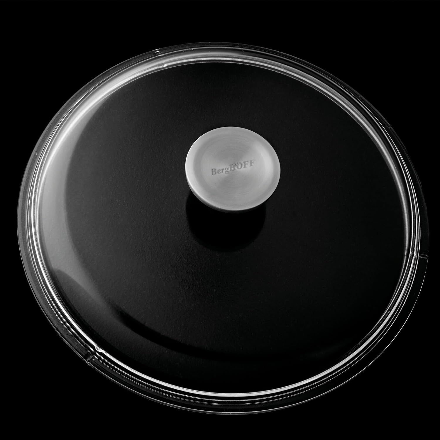 Berghoff Gem Nonstick Cast Aluminum Stockpot with Glass Lid, 10" 5.2qt | Induction Cooktop Soup Pot, Detachable Handle