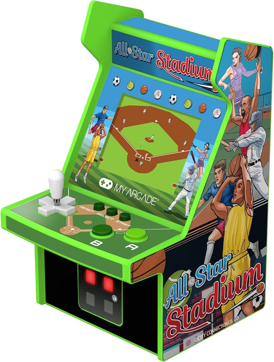 My Arcade Micro Player Mini Arcade Machine: Galaga Video Game, Fully Playable, 6.75 Inch Collectible, Color Display, Speaker, Volume Buttons, Headphone Jack - Electronic Games