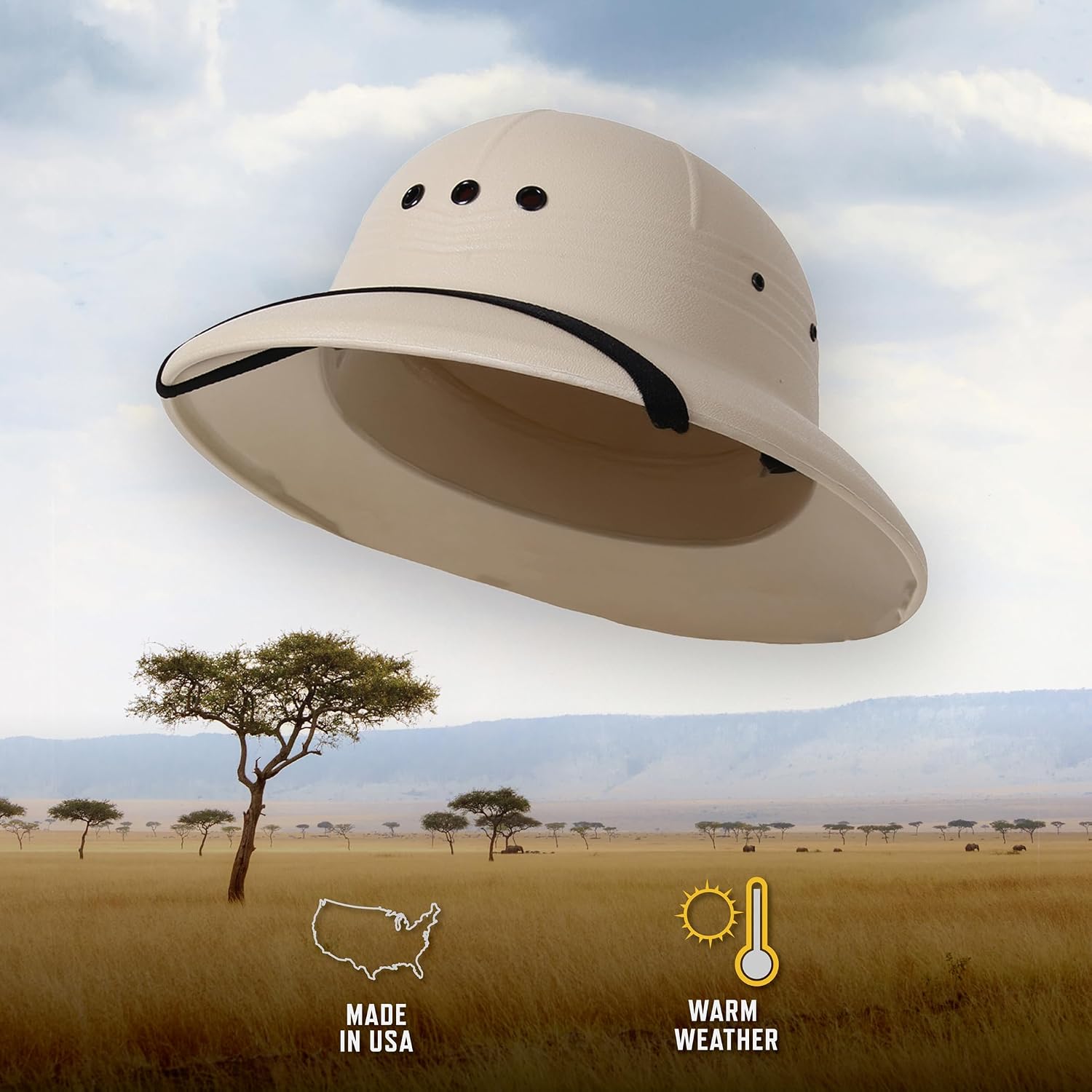 Rothco Pith Helmet - Safari-Style Hat for Sun Protection for Outdoor Adventures