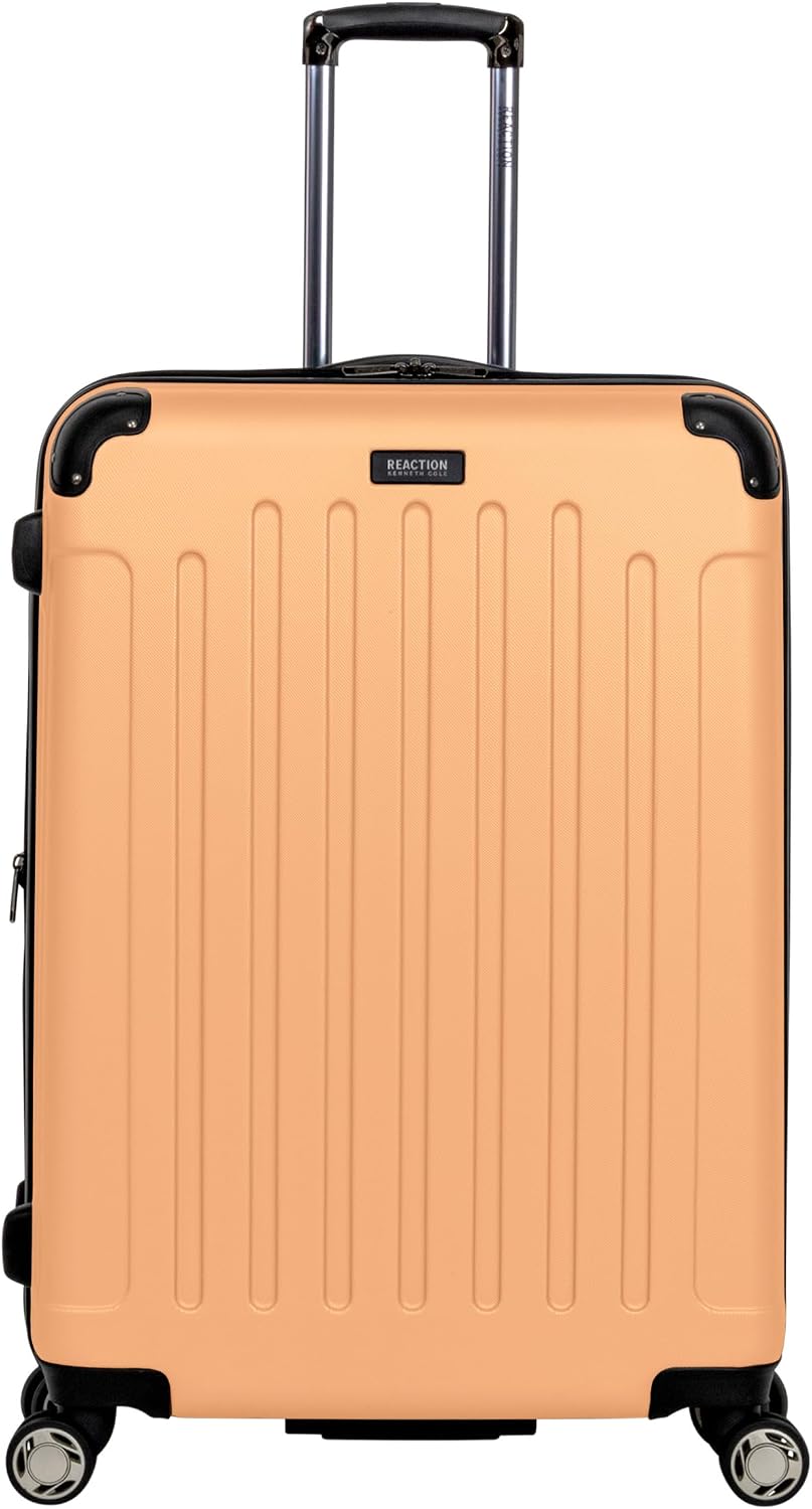 Kenneth Cole REACTION Renegade Luggage Expandable 8-Wheel Spinner Lightweight Hardside Suitcase, Champagne, 20-Inch Carry On