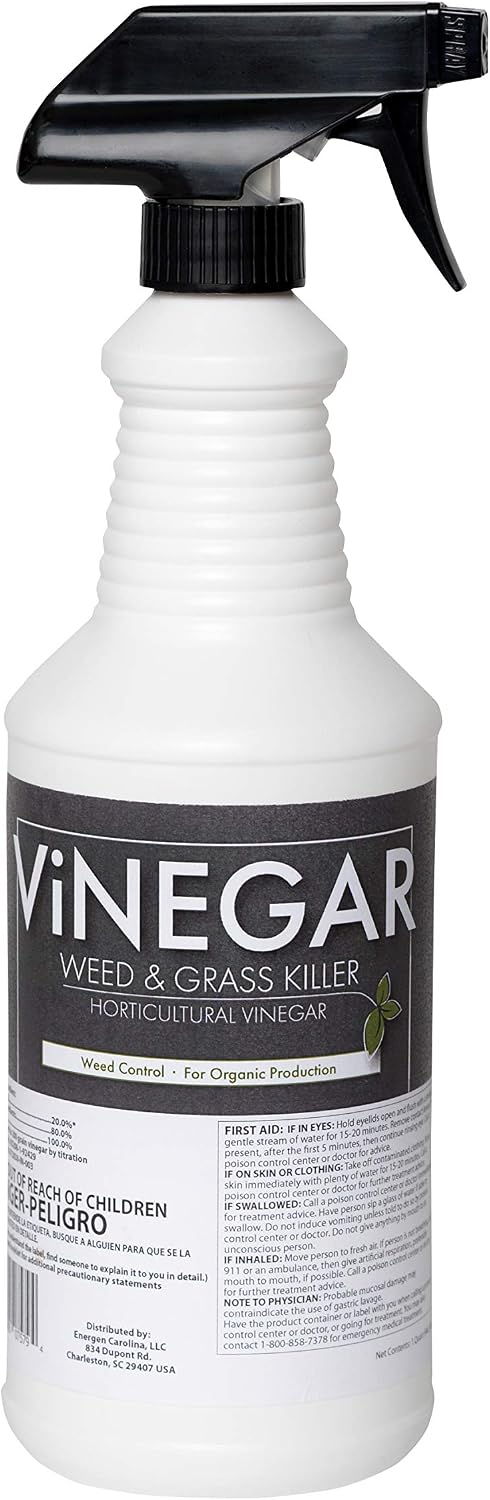 579 Vinegar Weed & Grass Killer, Approved for Organic Production, Pet Safe, Glyphosate Free Herbicide, Quart, 1, Light Yellow