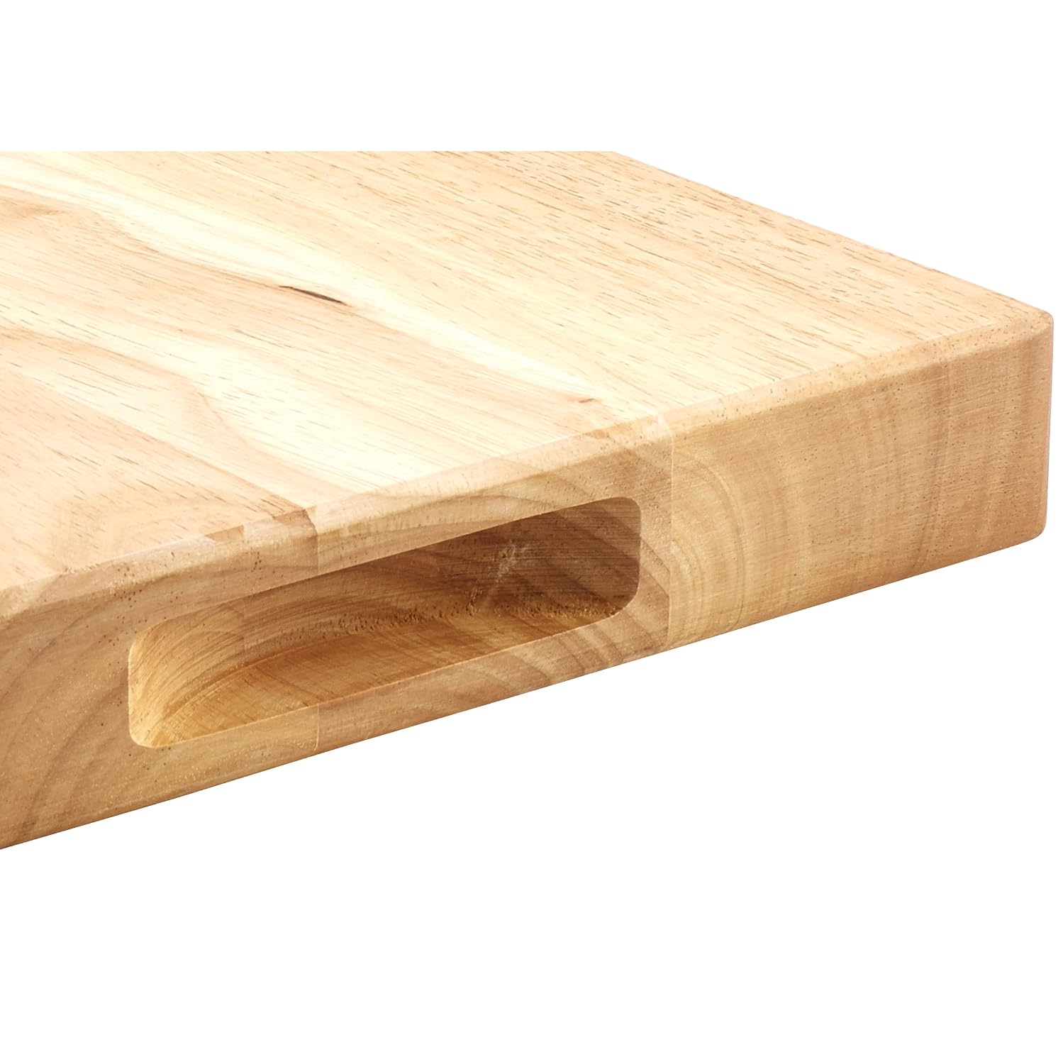 Winco WCB-1824 Wooden Cutting Board, 18-Inch by 24-Inch by 1.75-Inch, Medium, Tan | Inset handles, Minimizes dulling, Attractive appearance