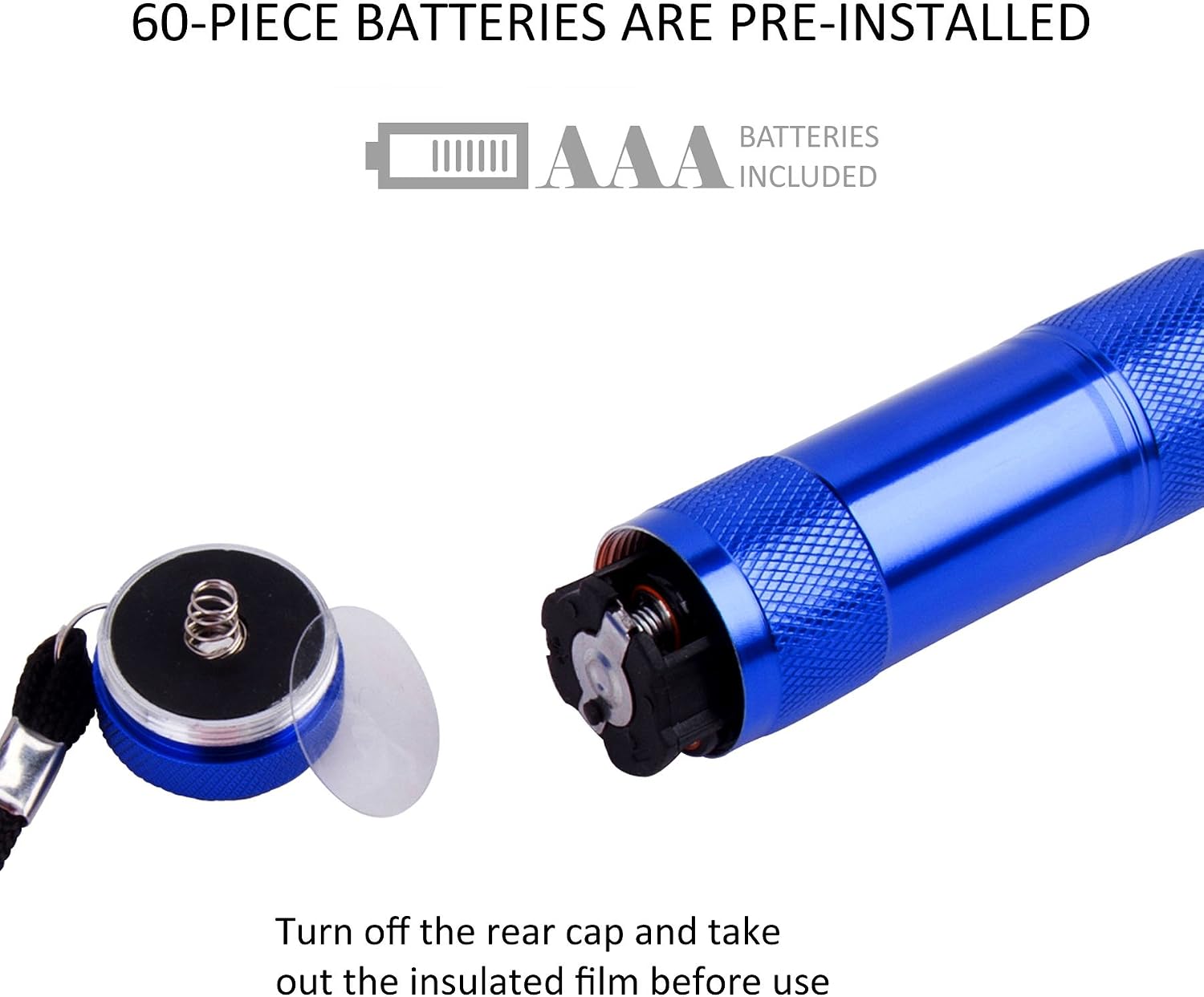 FASTPRO 20-Pack Aluminum LED Flashlights Set with AAA Batteries (1W)