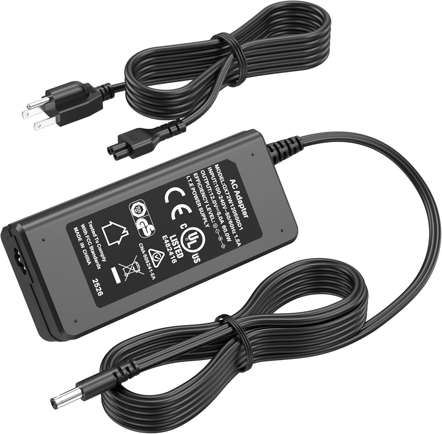 12V Charger for ARCADE1UP Riser Cocktail Table Arcade 1up Game Machine | Power Cord Adapter for Arcade1up RYJ0136PAU0 RYJ0136PAU1 RYJ0136PAU2
