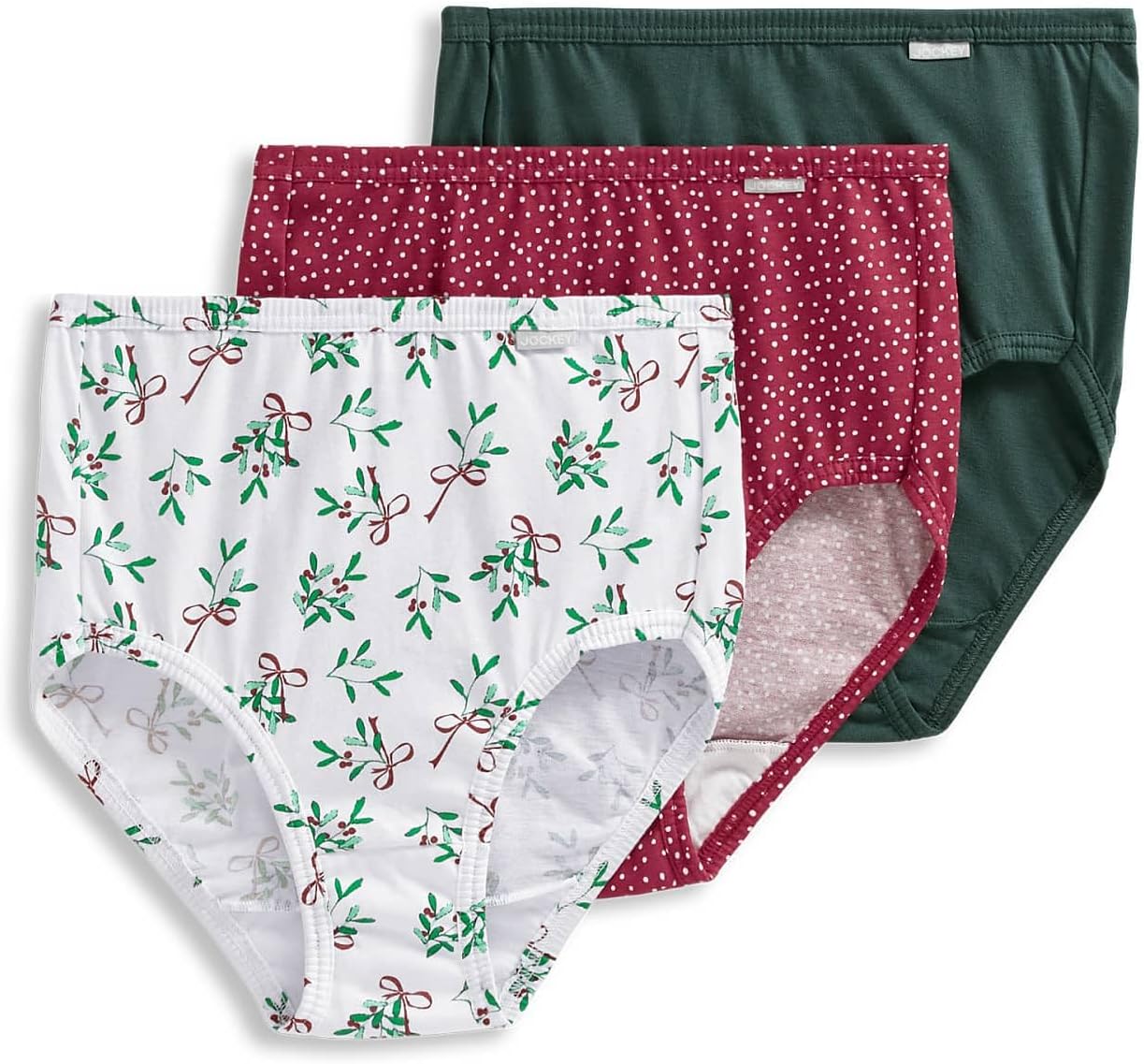 Jockey Women's Underwear 100% Cotton Elance Brief - 3 Pack