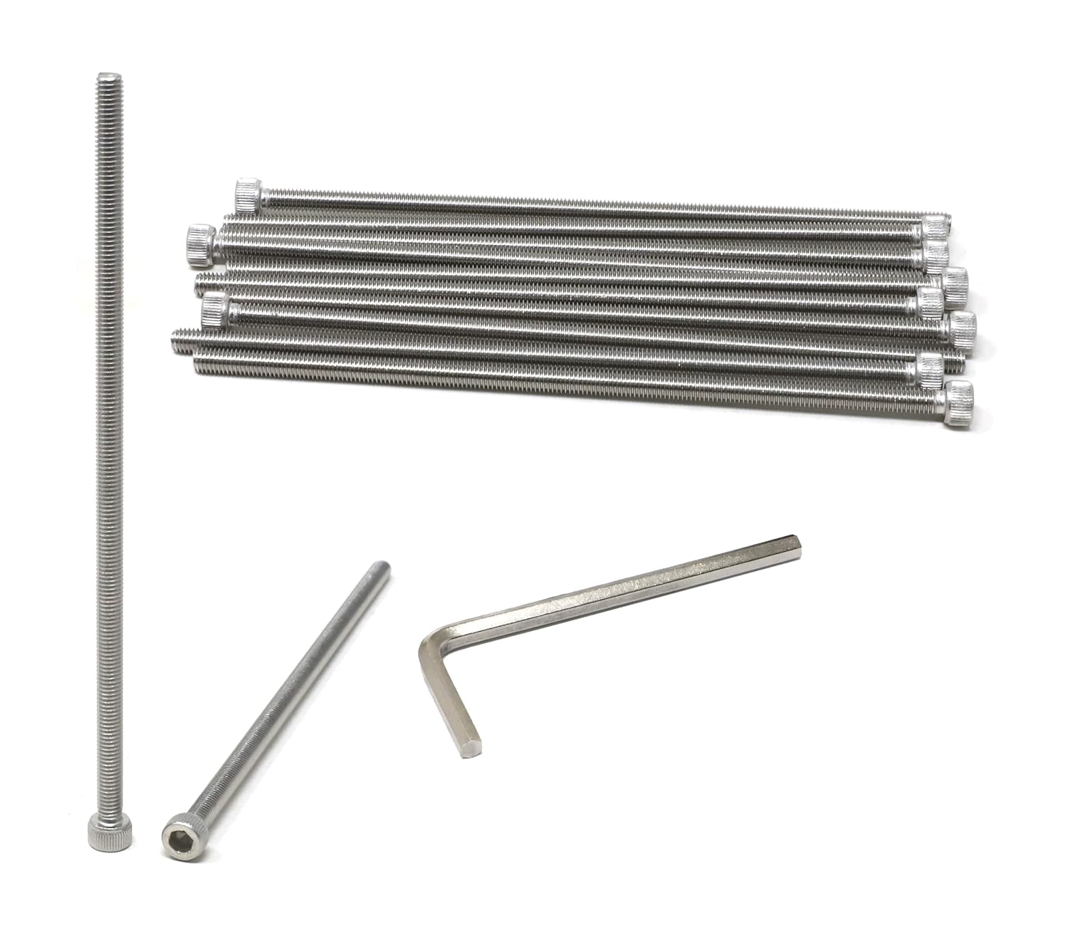 iexcell 20 Pcs M8 x 30/35/40/45/50 mm Stainless Steel 304 Hex Socket Head Cap Screws Bolts Assortment, Fully Threaded