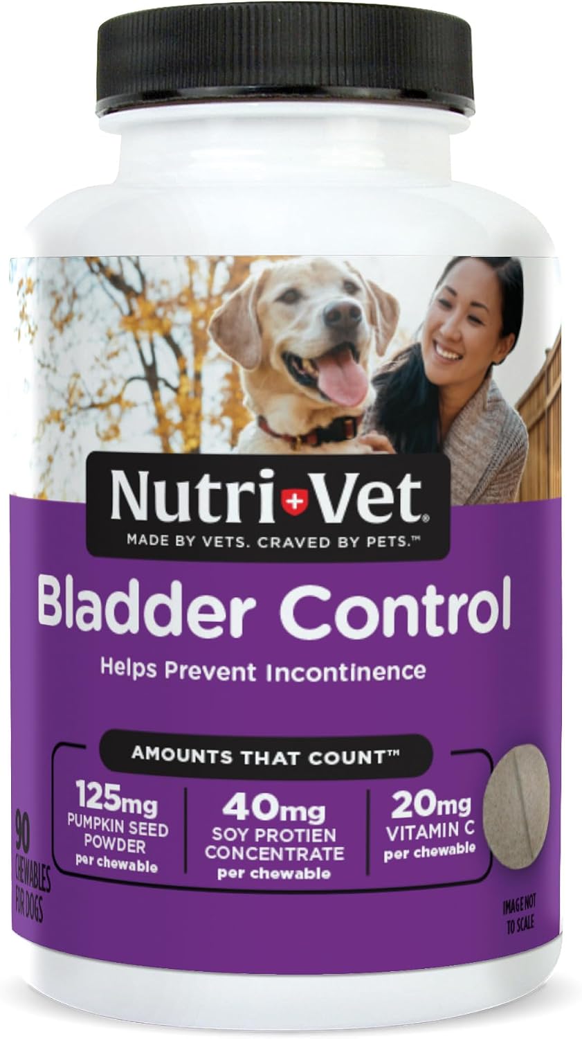 Nutri-Vet Bladder Control for Dogs, Dog Urinary Health Support, 90 Tablets | Dog Cranberry Supplement, Urinary Tract Support, Immune Support, Dog Bladder Health, Tablet Formula, Daily Wellness