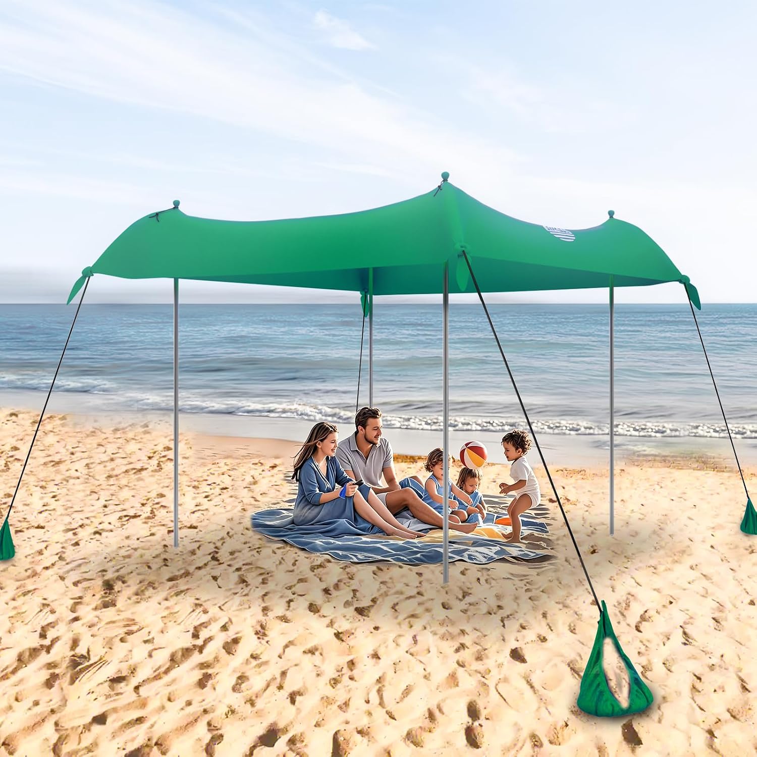 UMARDOO Family Beach Tent Canopy Sun Shade Portable 10×10FT