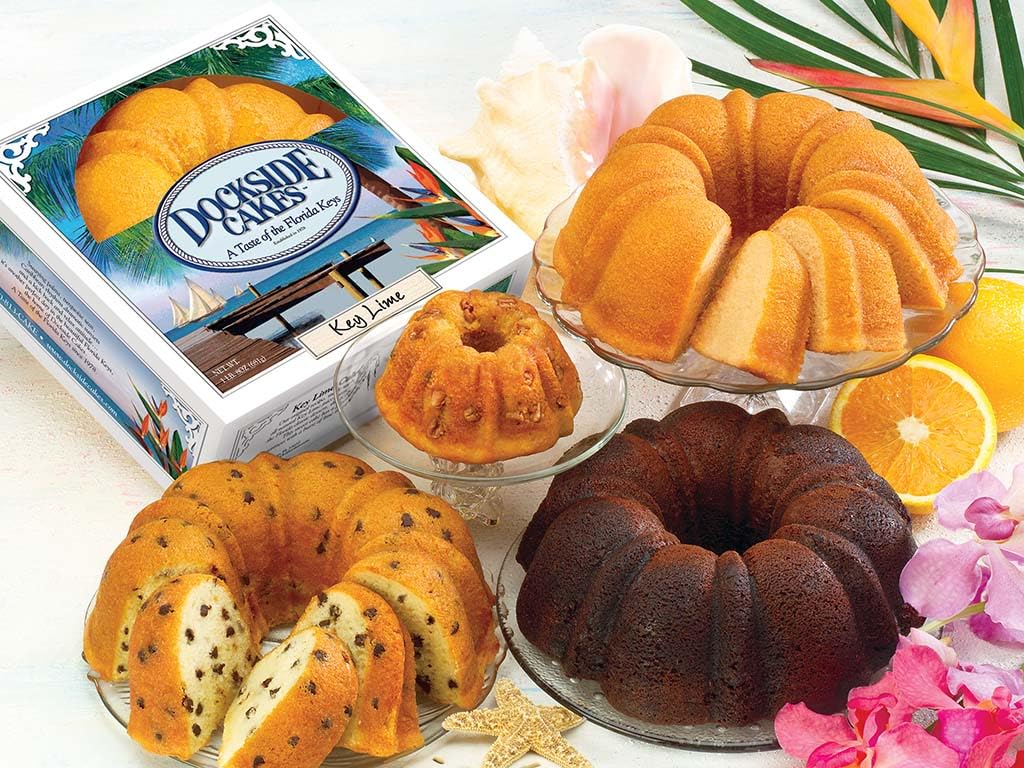 Dockside Market Banana Nut Bundt Cake - Tropical Fruit Cake Dotted with Crunchy Chopped Pecans. Perfect Gourmet Gift for Gift Baskets, Birthdays, Parties - 24 oz