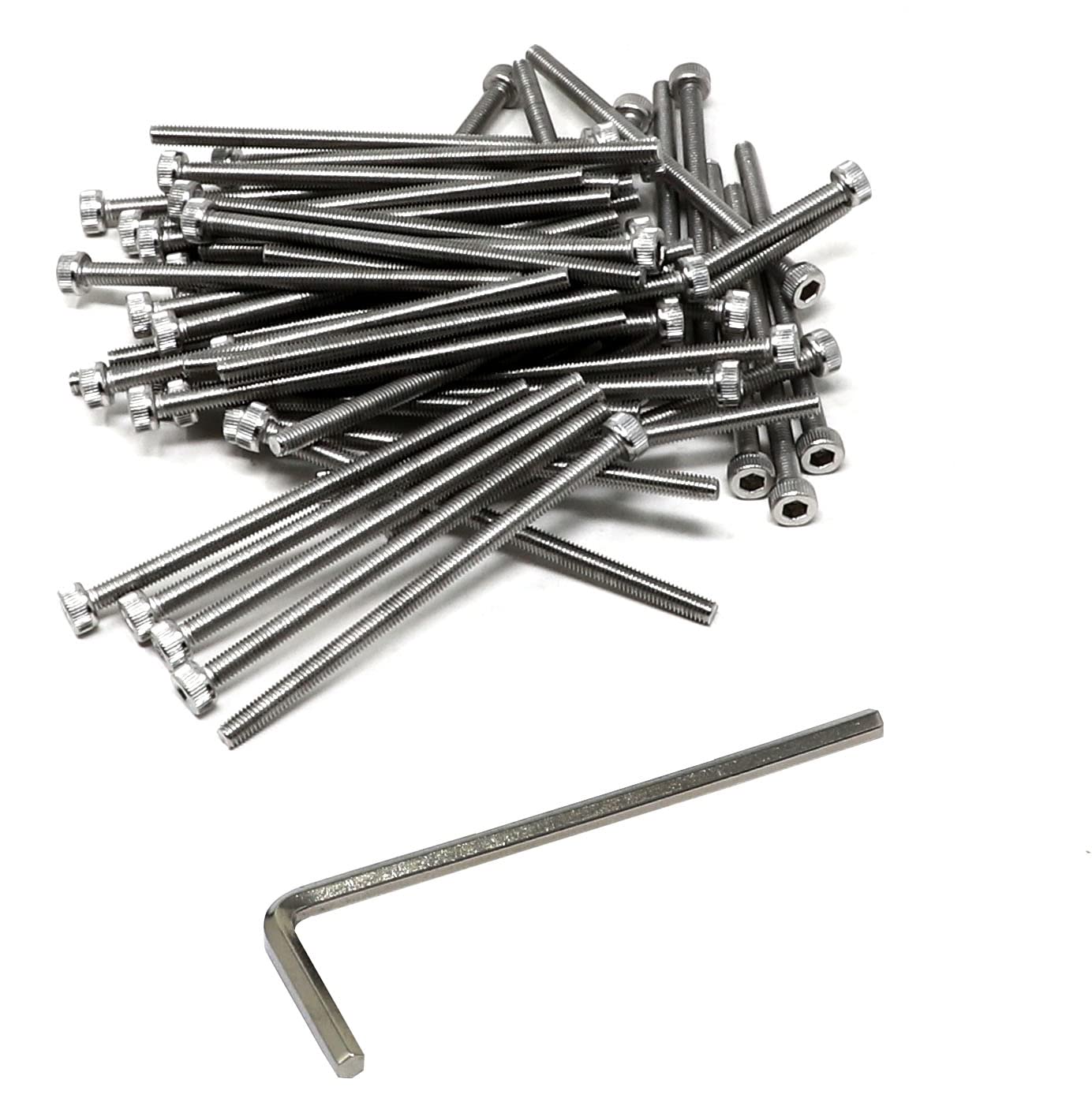 iexcell 20 Pcs M8 x 30/35/40/45/50 mm Stainless Steel 304 Hex Socket Head Cap Screws Bolts Assortment, Fully Threaded