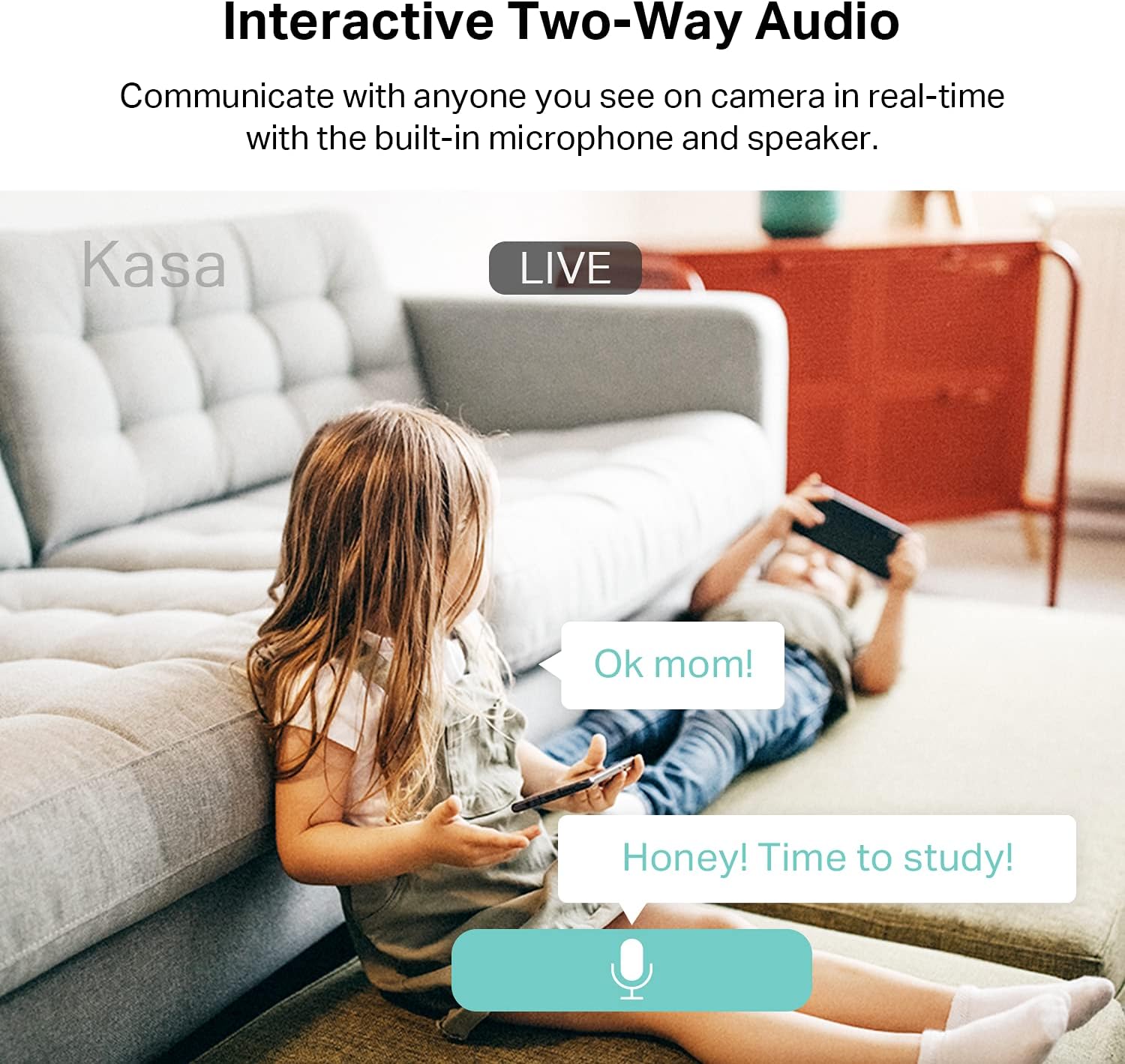 Kasa 1080p Indoor Pan/Tilt Wired Security Camera, Baby & Pet Monitor, EC70