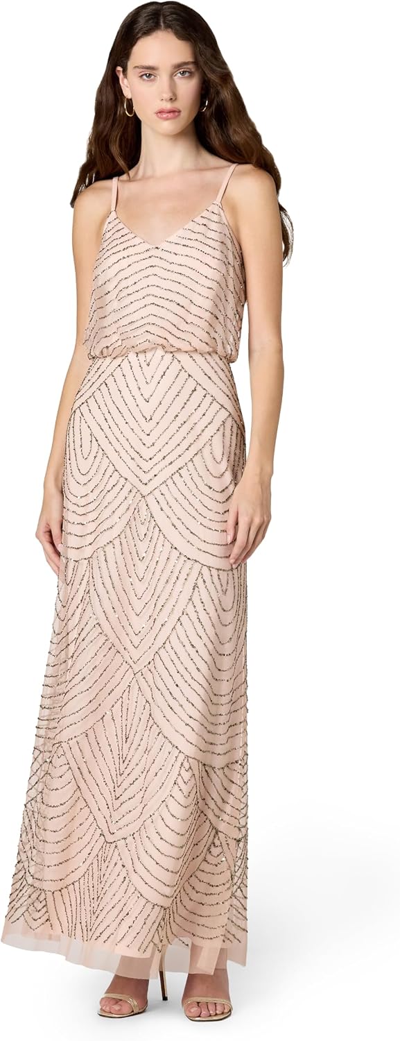 Adrianna Papell Women's Long Blouson Dress