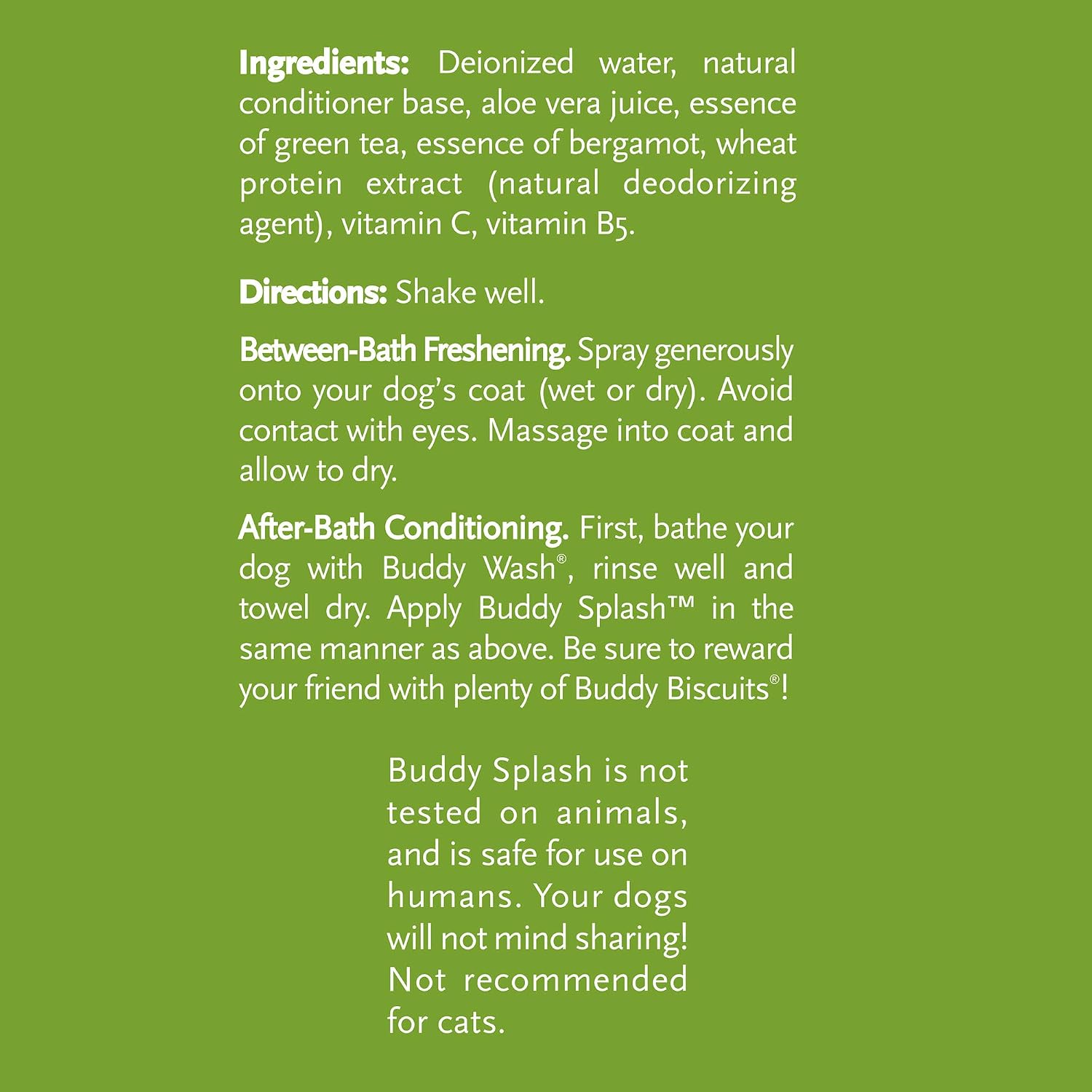 Buddy Splash Spritzer & Conditioner for Dog Grooming, Lavender & Mint, 4 Oz. Bottle