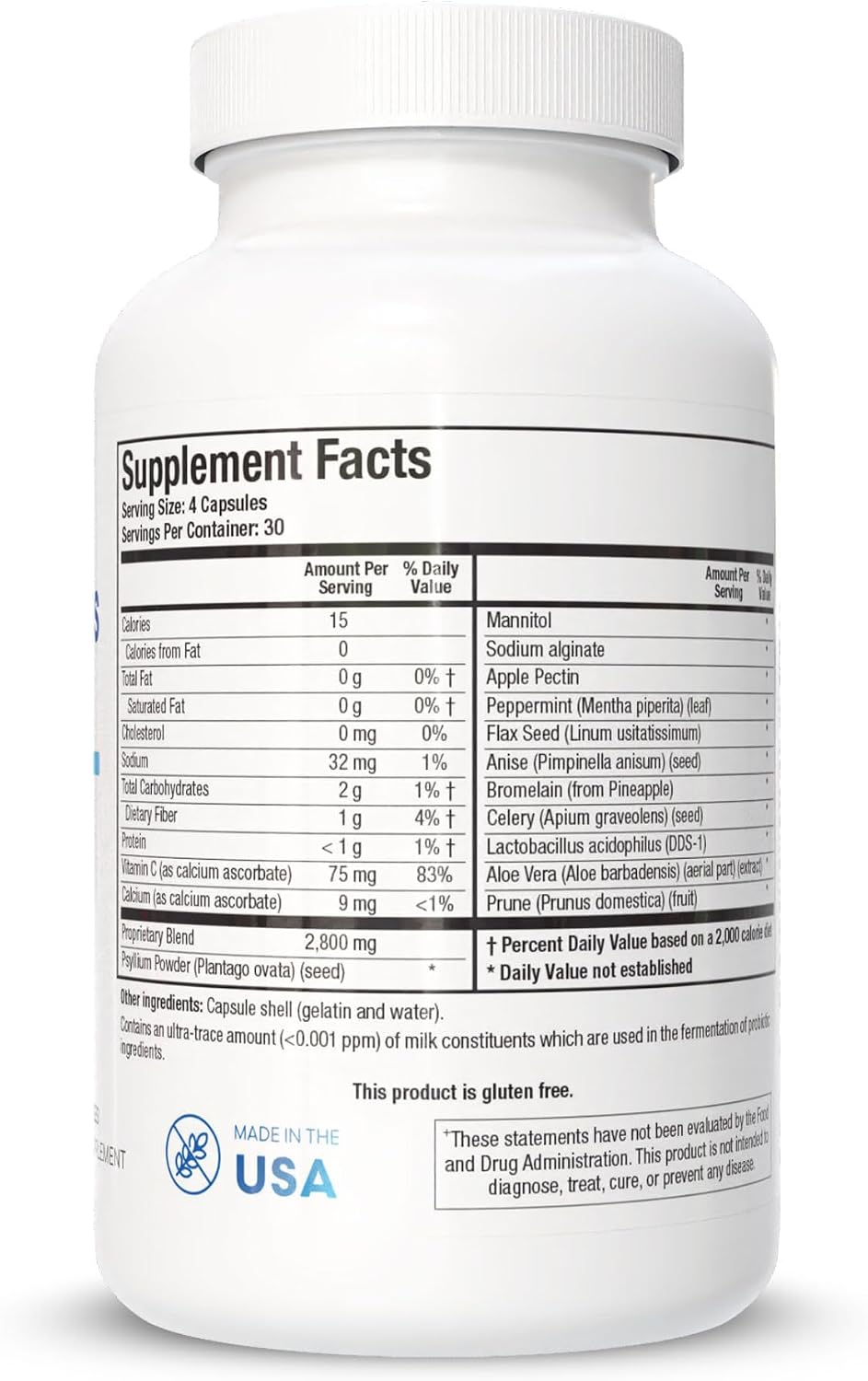BIOTICS RESEARCH Colon Plus Caps Fiber Capsule, Digestive Health, Soluble, Insoluble Fiber, Laxative, Relieve Constipation, Regularity, Heart Health