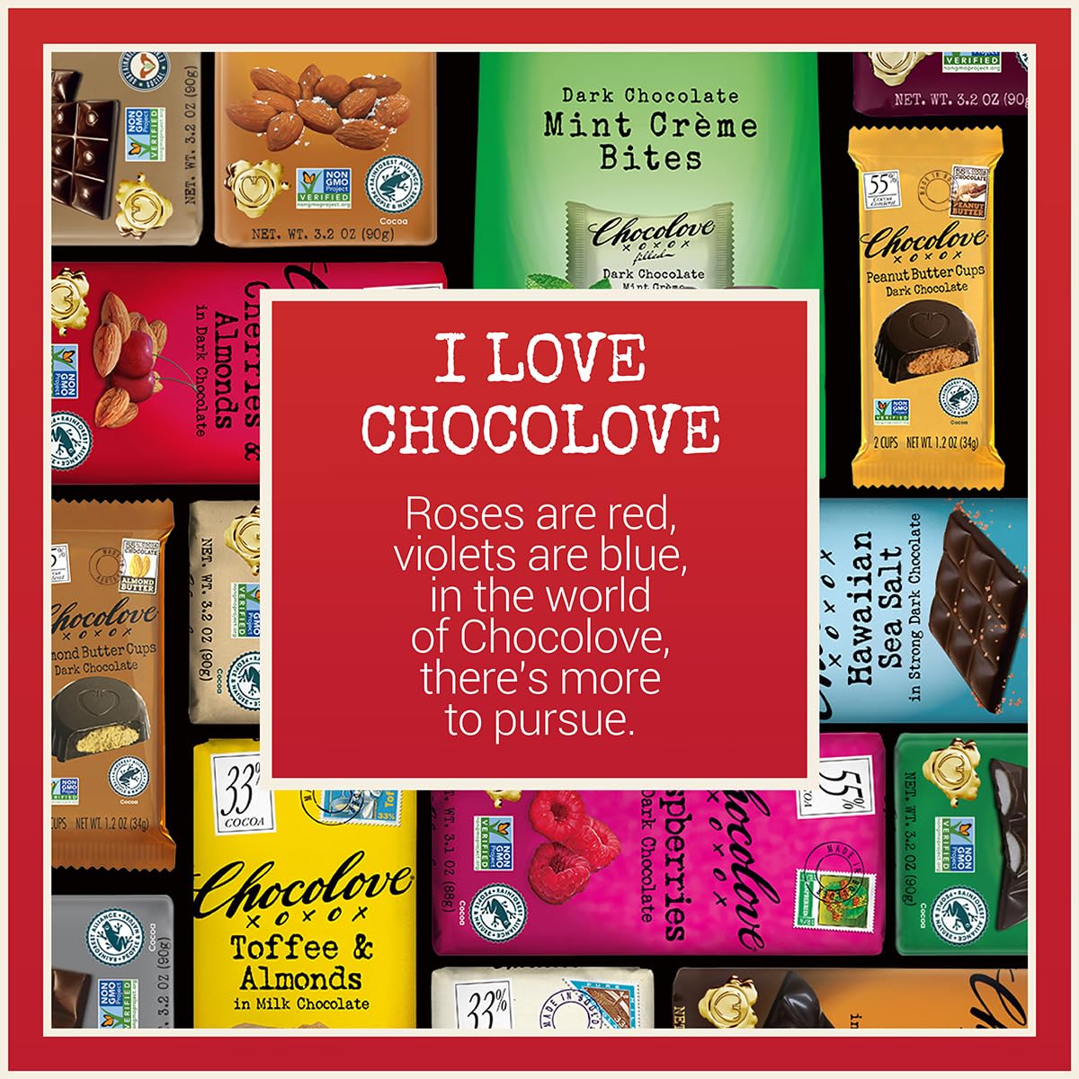 Chocolove Extreme Dark Chocolate Bars | 88% Cocoa | Rich and Intense Flavor | Made with Premium Dark Chocolate | Non-GMO & Gluten-Free, 3.2 oz Bar (12 Pack)