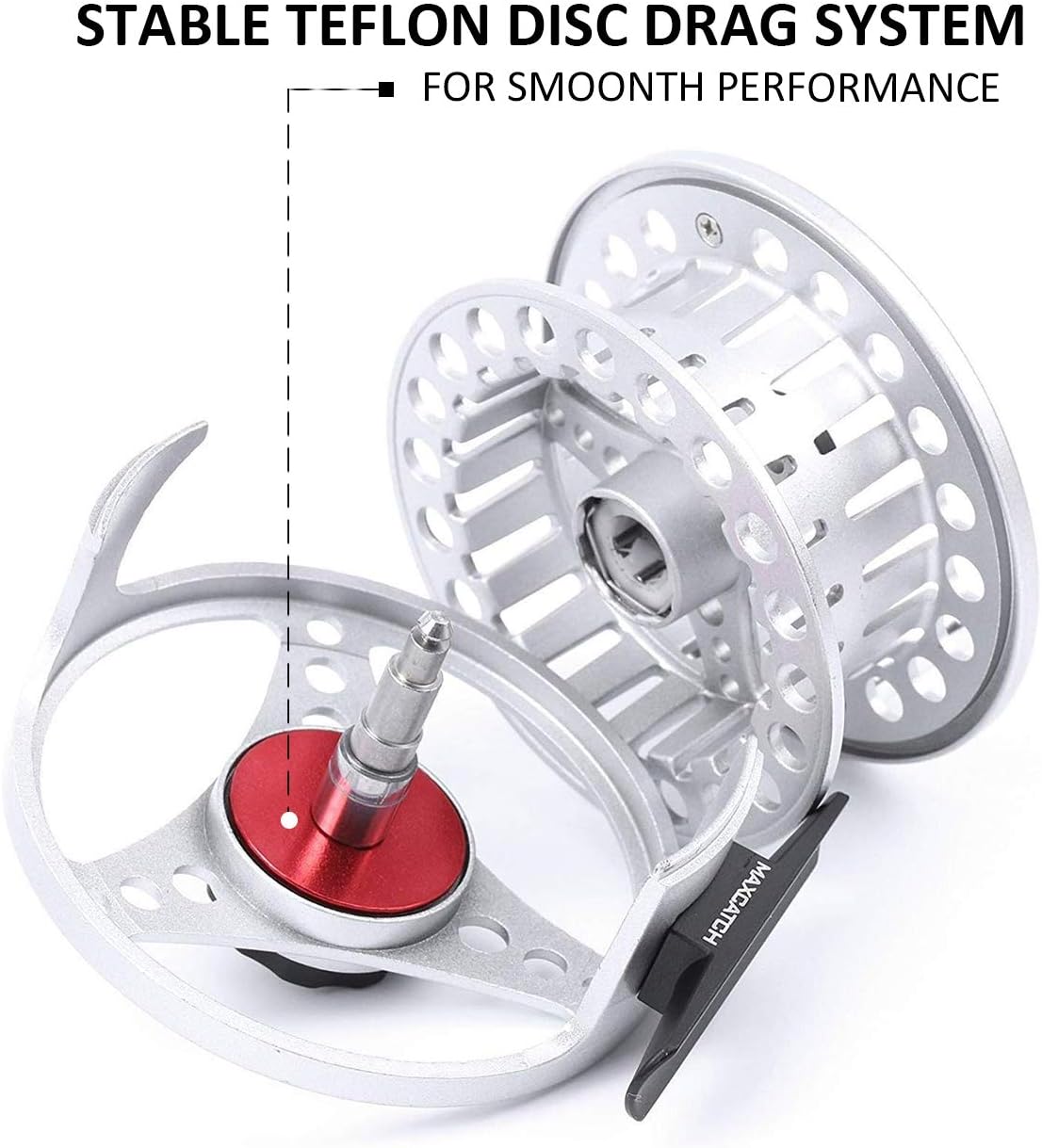 M MAXIMUMCATCH Maxcatch ECO Large Arbor Fly Fishing Reel (3/4wt 5/6wt 7/8wt) and Pre-Loaded Fly Reel with Line Combo