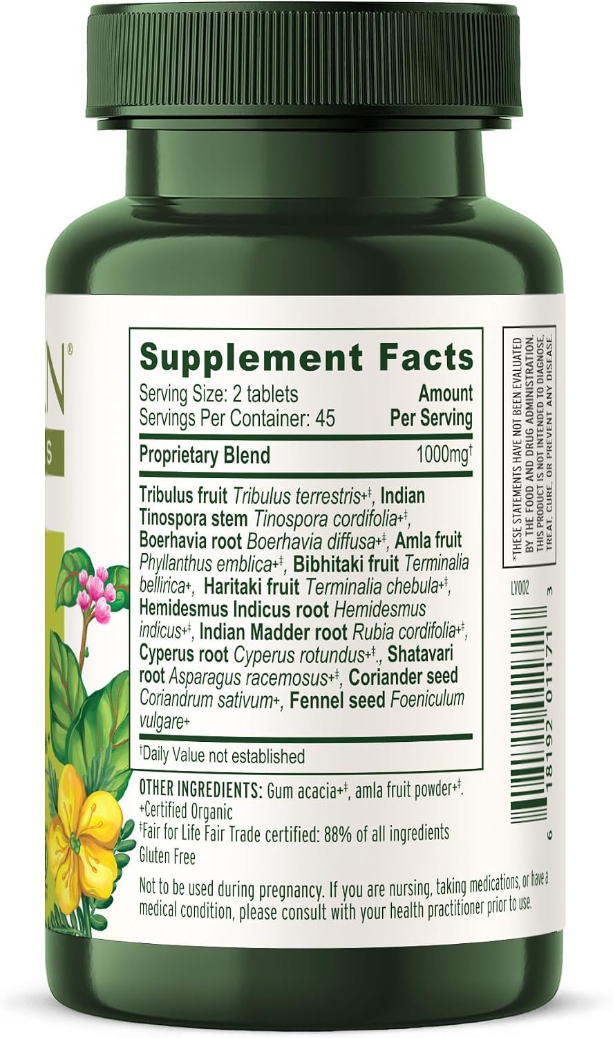 Banyan Botanicals Organic Kidney Formula–Urinary Tract Support & Detox Supplement–Gokshura & Punarnava for Fluid Balance & Systemic
