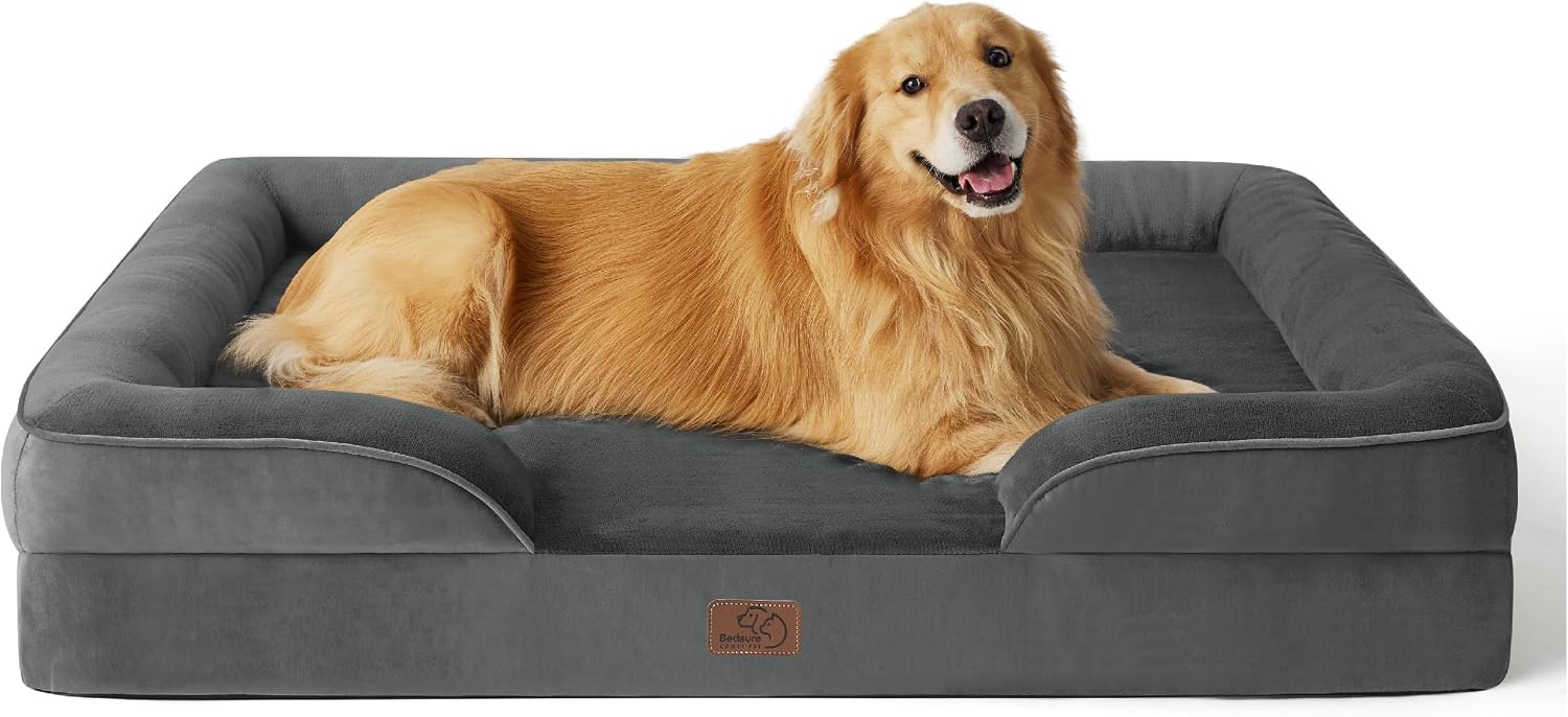 Bedsure Orthopedic Dog Beds Large Sized Dog with Removable Washable Cover
