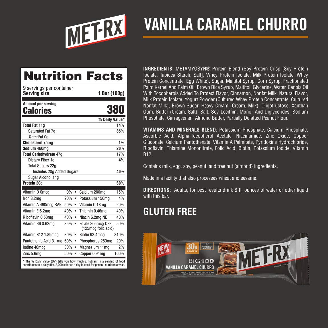 MET-Rx Protein Plus Bar, Great as Healthy Meal Replacement, Snack, and Help Support Energy, Gluten Free, Peanut Butter Cup, With Vitamin A, Vitamin C, and Zinc to Support Immune Health, 85 g,9 Count | Great as Healthy Meal Replacement, Snack, and Help Su…