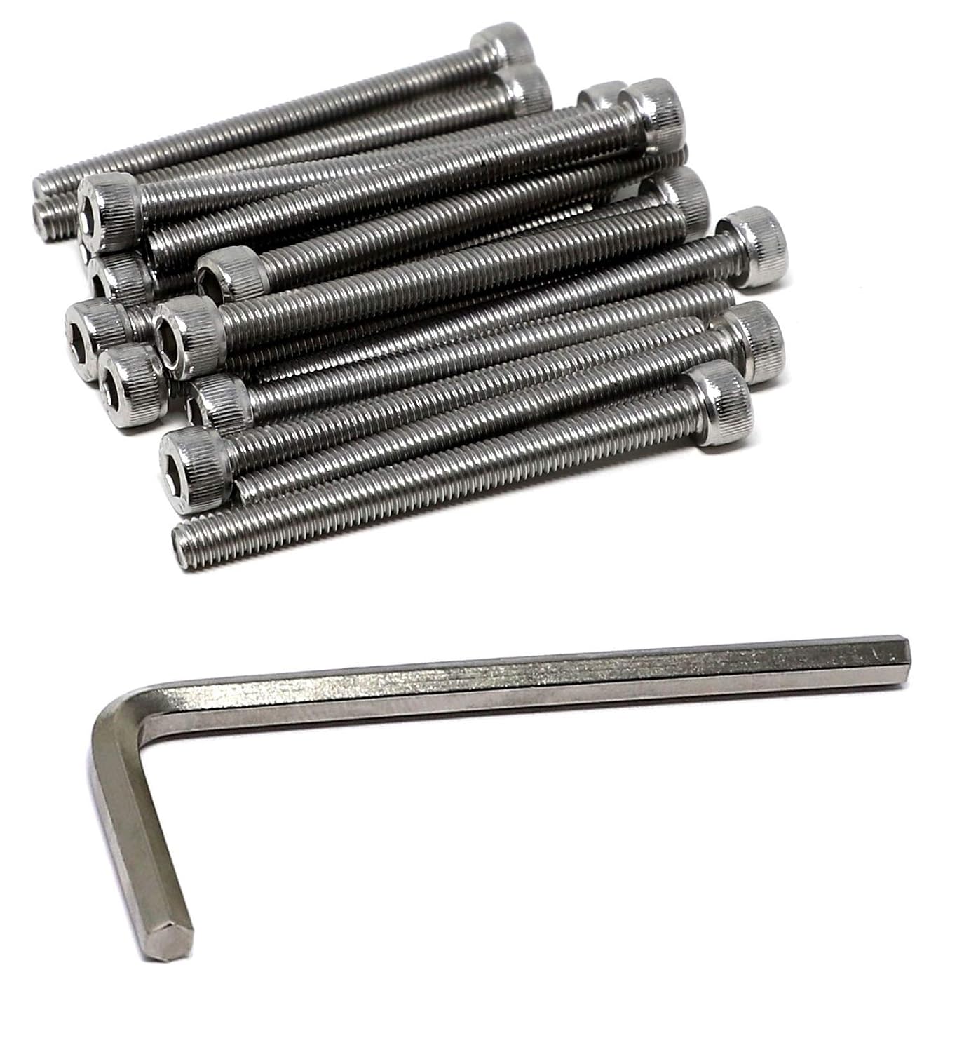 iexcell 20 Pcs M8 x 30/35/40/45/50 mm Stainless Steel 304 Hex Socket Head Cap Screws Bolts Assortment, Fully Threaded