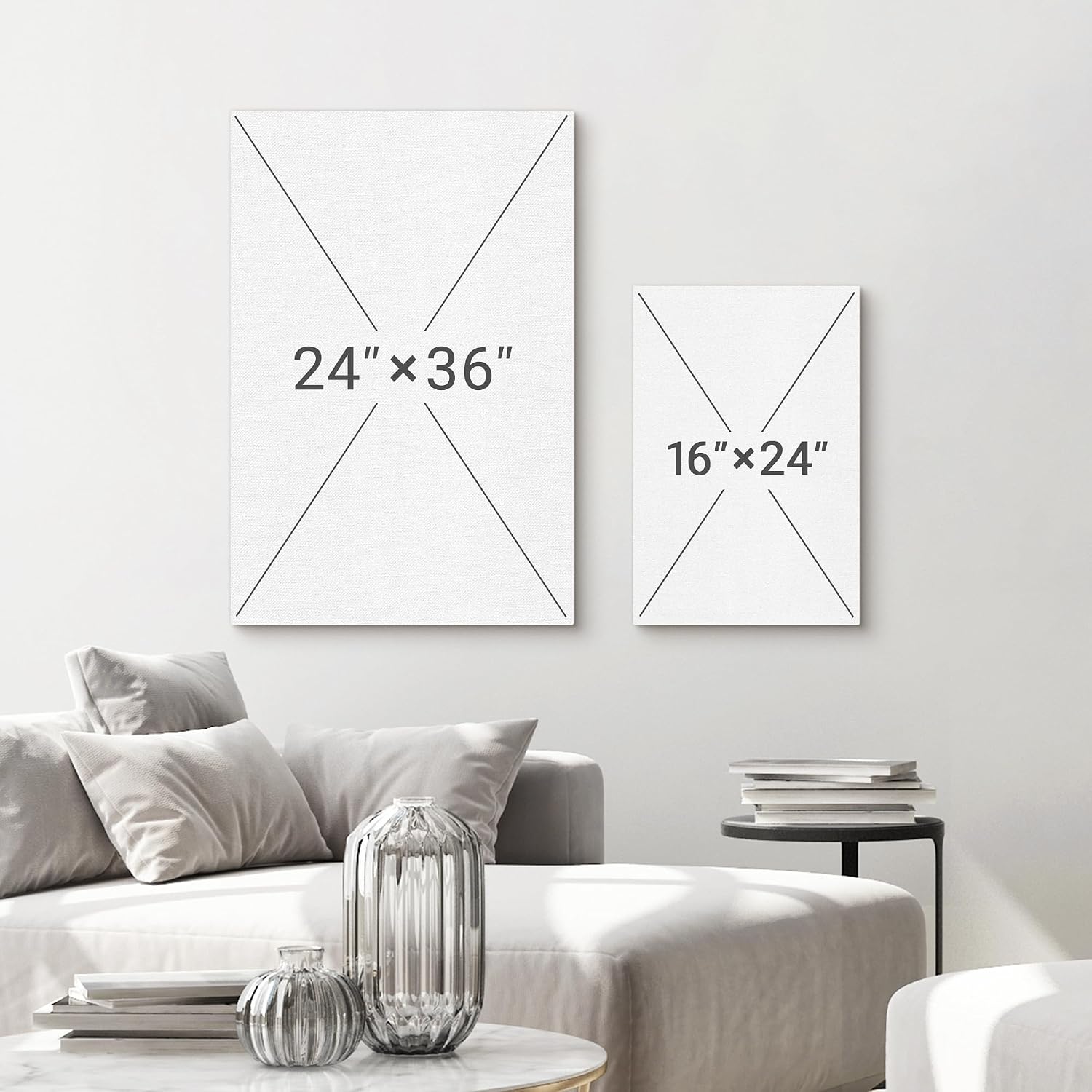 wall26 Canvas Prints Wall Art - Ocean Themed 3 Panel Wall Art with Wave,Anchor and Rudder - 16"x24" x 3 Panels