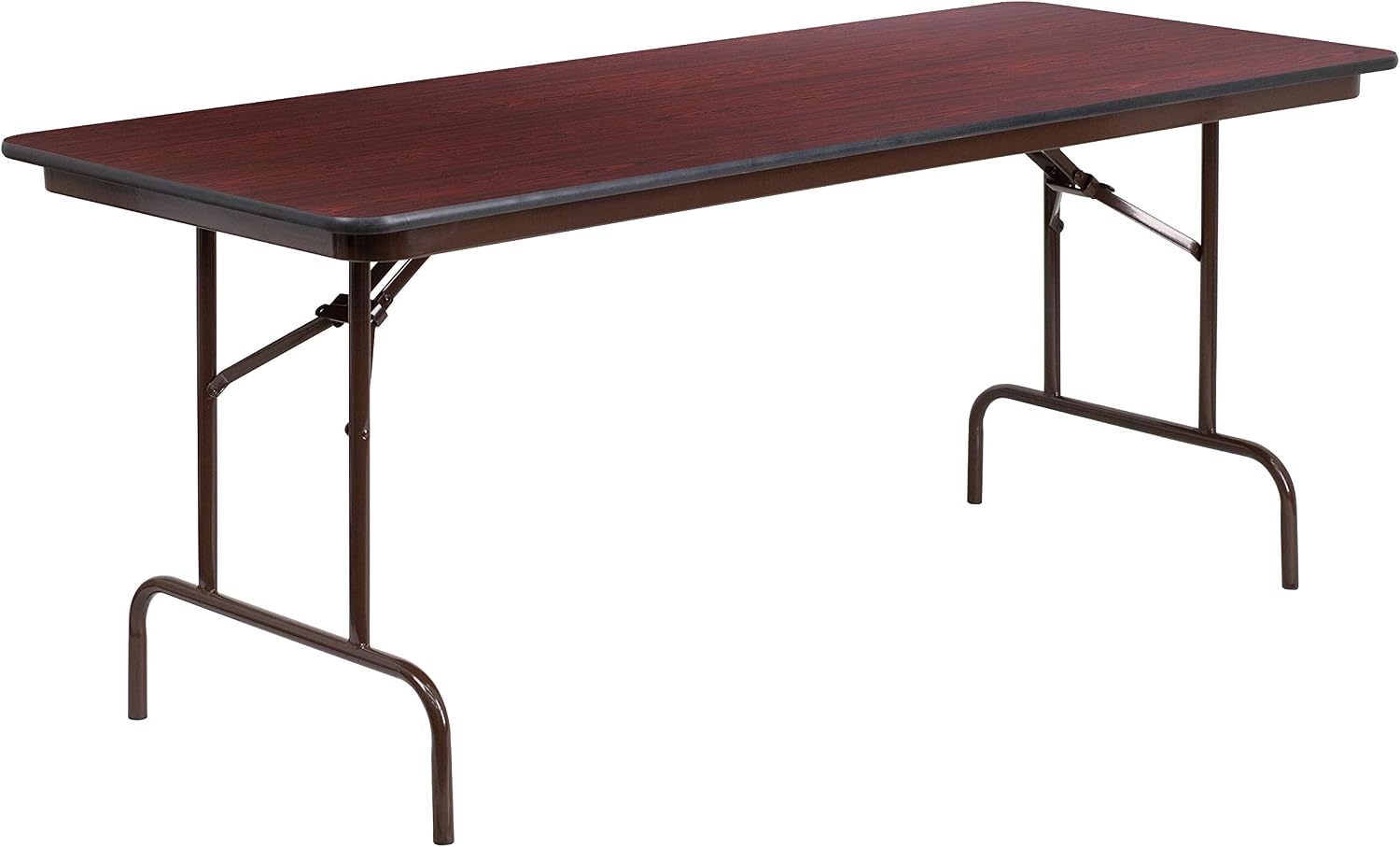 Flash Furniture 6 ft Laminate Folding Banquet Table, Mahogany | Durable Construction, Commercial Use