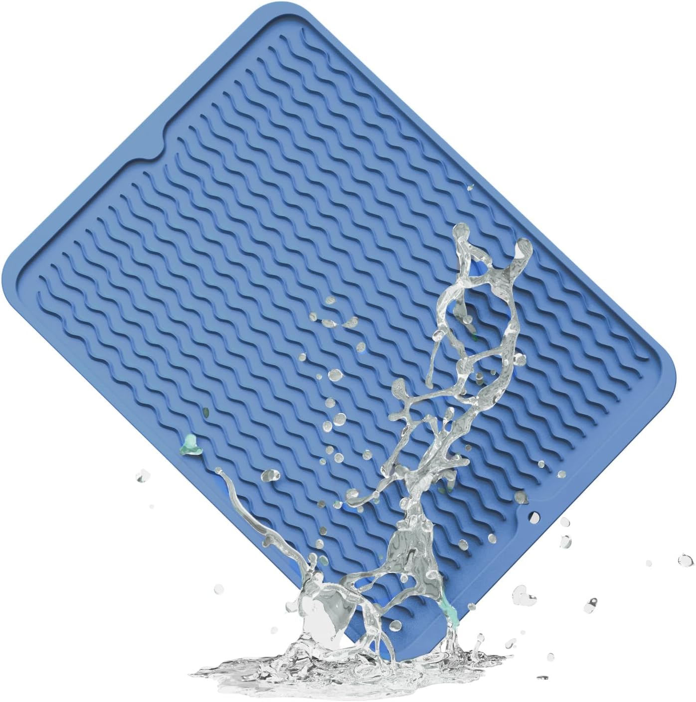 ZLR Silicone Dish Drying Mat for Kitchen Counter, Eco-Friendly Fast Dry Dish Mat, Easy Clean Multi Usage Drying Matt, Heat Resistant Trivet
