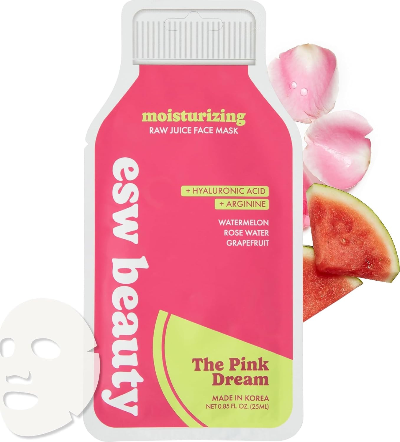 ESW Beauty Strawberries & Cream Soothing Face Mask, Korean Skin Care 1 Pack