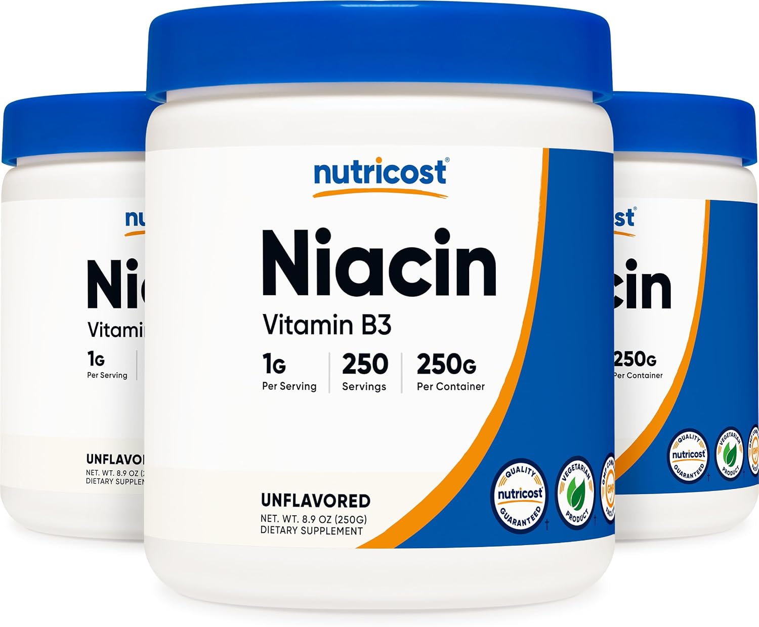 Nutricost Niacin (Vitamin B3) Powder 250 Grams, May Cause Flush | 1 g Per Serving