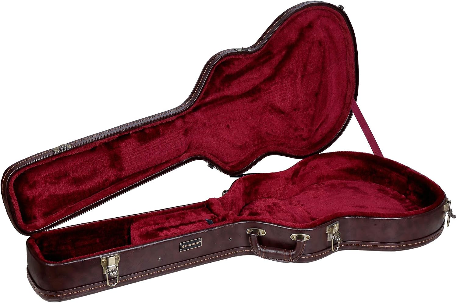 Crossrock Hardshell Arch Top wood case fits SG Electric Guitars-Black(CRW600SGBK)