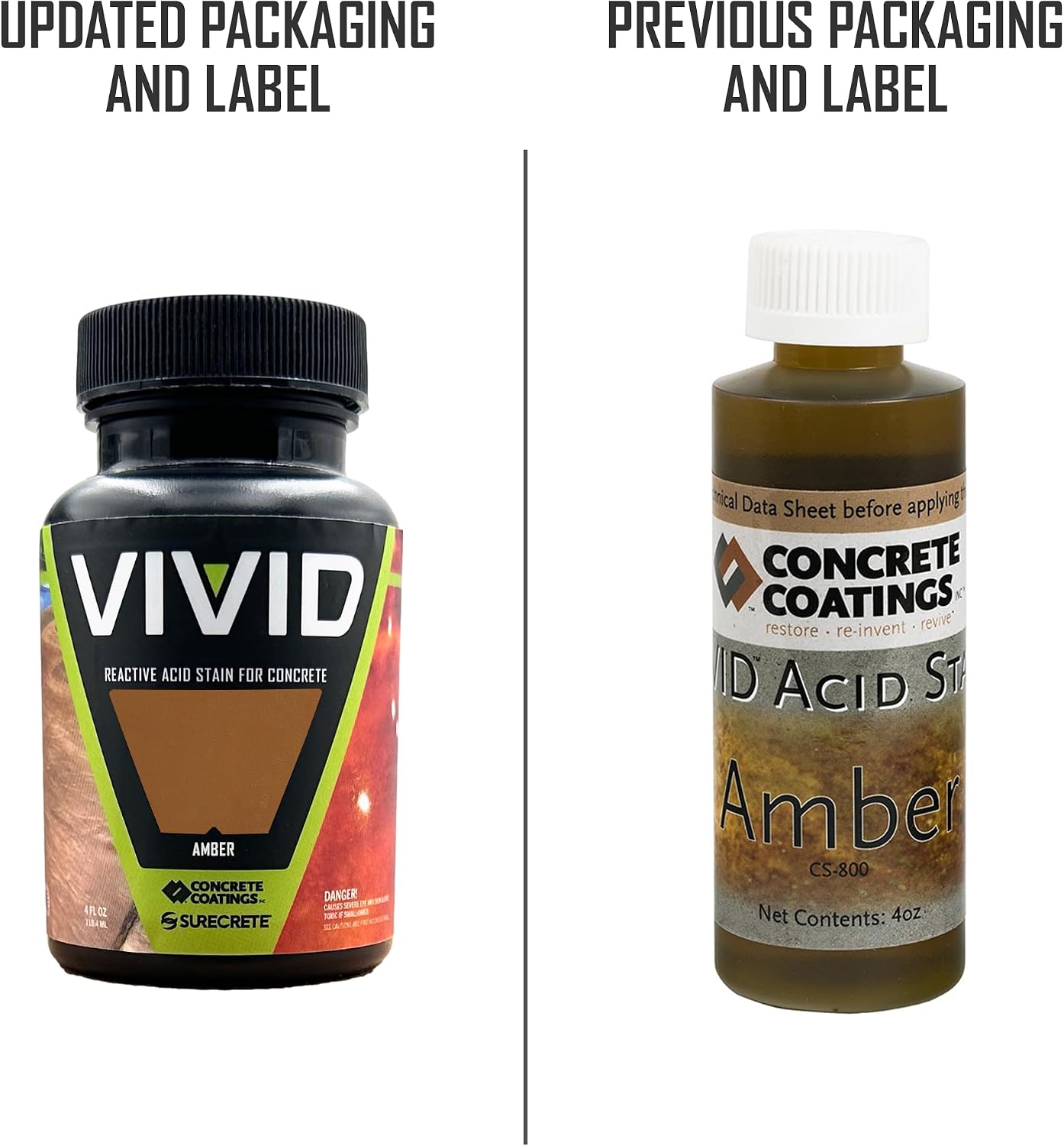 CC Concrete Coatings Vivid Acid Stain for Concrete | Weathered Terracotta | 4 oz Tester