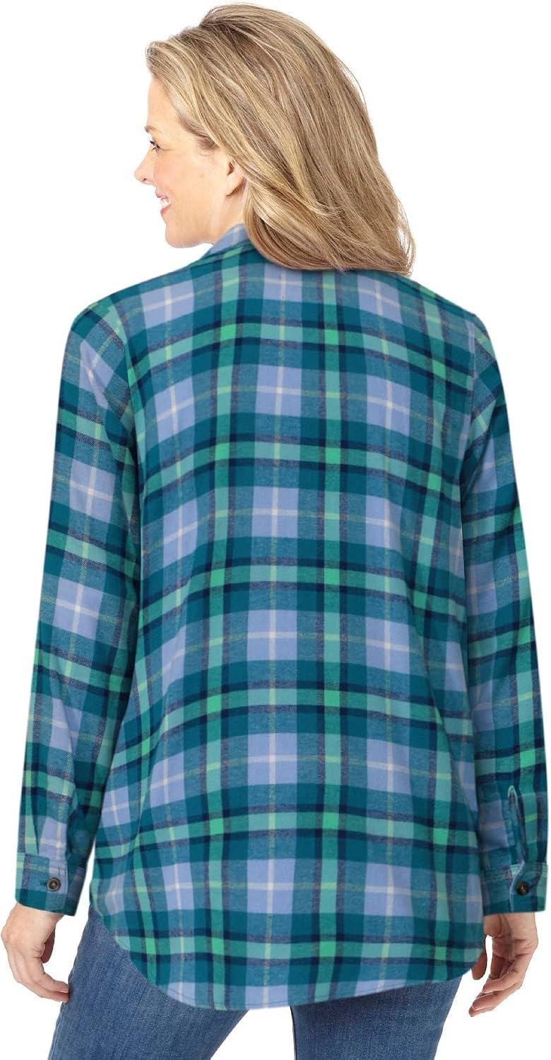 Woman Within Classic Flannel Shirt