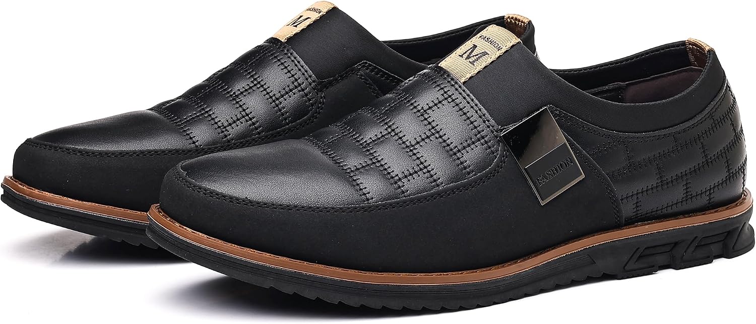 COSIDRAM Mens Casual Shoes Dress Sneakers Loafers Comfort Walking Shoes | Lightweight slip-on for hassle-free wear. Cloud-like comfort, sock-friendly fit for daily & semi-formal occasions.