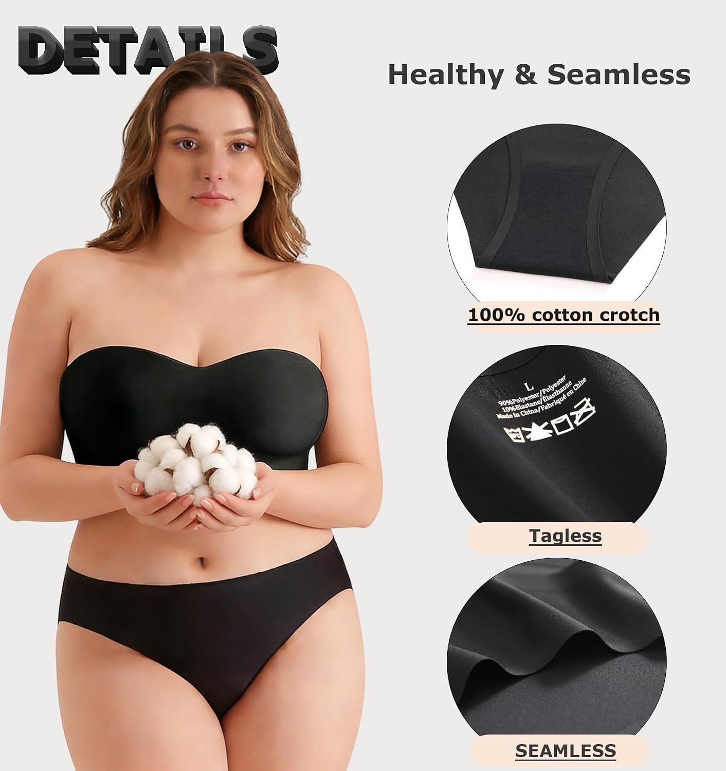 FINETOO 6 Pack Women’s Seamless Hipster Underwear No Show Panties Invisibles Briefs Soft Stretch Bikini Underwears XS-XL
