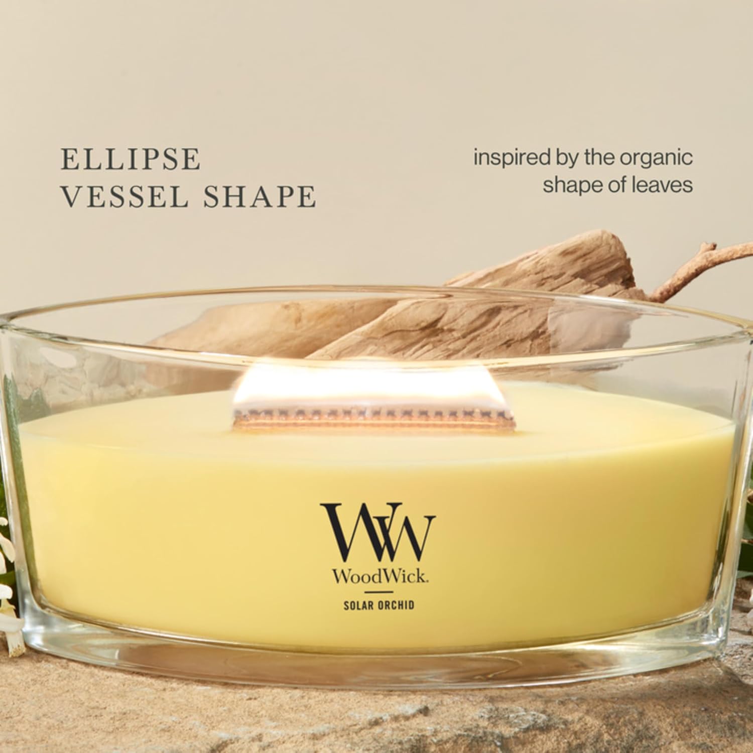 WoodWick Lavender Spa Gifts for Women and Men, 9.7 oz Medium Hourglass Candle with Crackling Wick