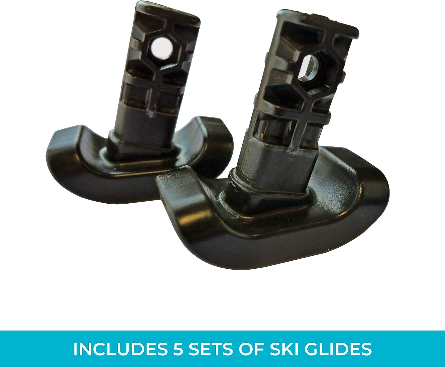 Stander Replacement Walker Ski Glides, Compatible with Stander's Wonder-Walker and Wonder-Walker-Plus, Black, Set of 2
