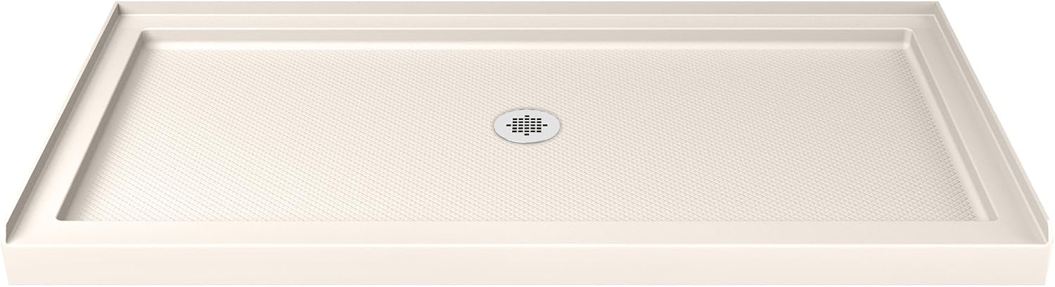 DreamLine SlimLine 32 in. D x 32 in. W x 2 3/4 in. H Center Drain Single Threshold Shower Base in White, DLT-1132320