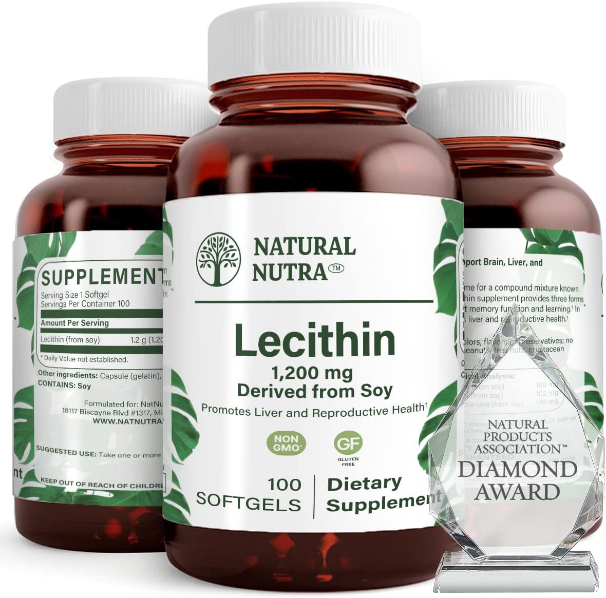 Natural Nutra Soy Lecithin 1200mg Supplement, 100 Soy Lecithin Softgels | Brain & Liver Support, Memory Support, Soy Lecithin Breastfeeding Formula